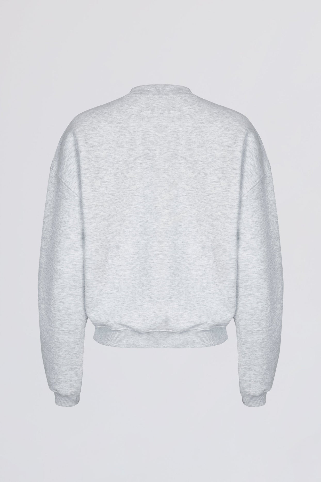 Oversized Crew-Neck Sweatshirt in Grey Marl