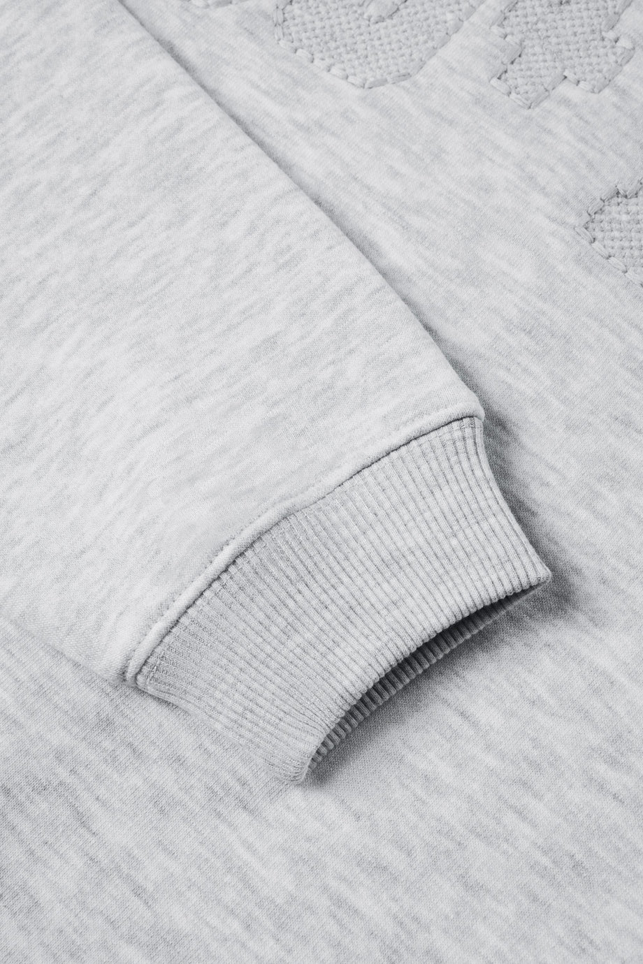Oversized Crew-Neck Sweatshirt in Grey Marl