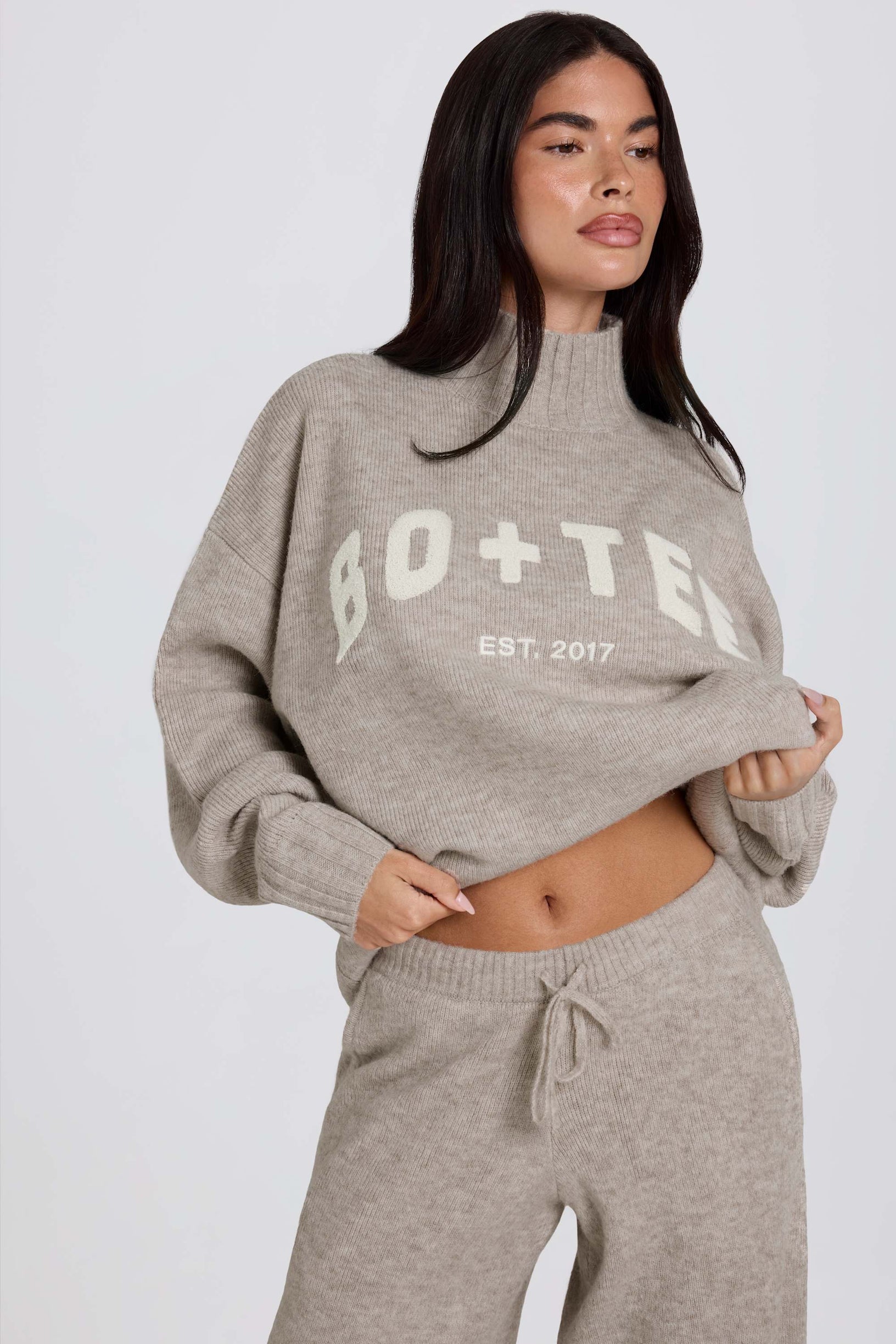 Soft Knit Oversized Jumper in Oatmeal - 2