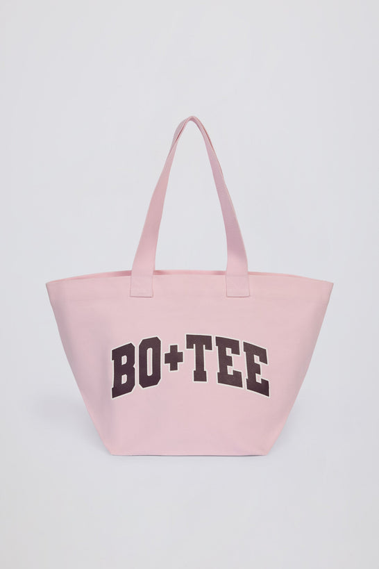 Oversized Tote Bag in Powder Pink
