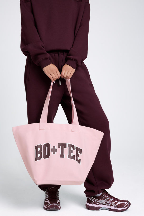 Oversized Tote Bag in Powder Pink