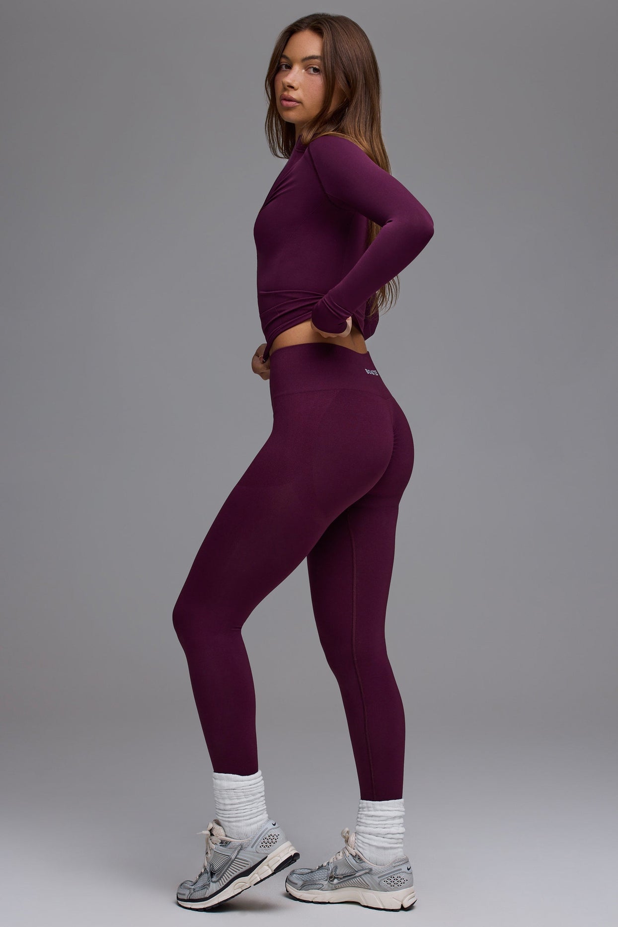 Petite Define Luxe High-Waist Leggings in Grape