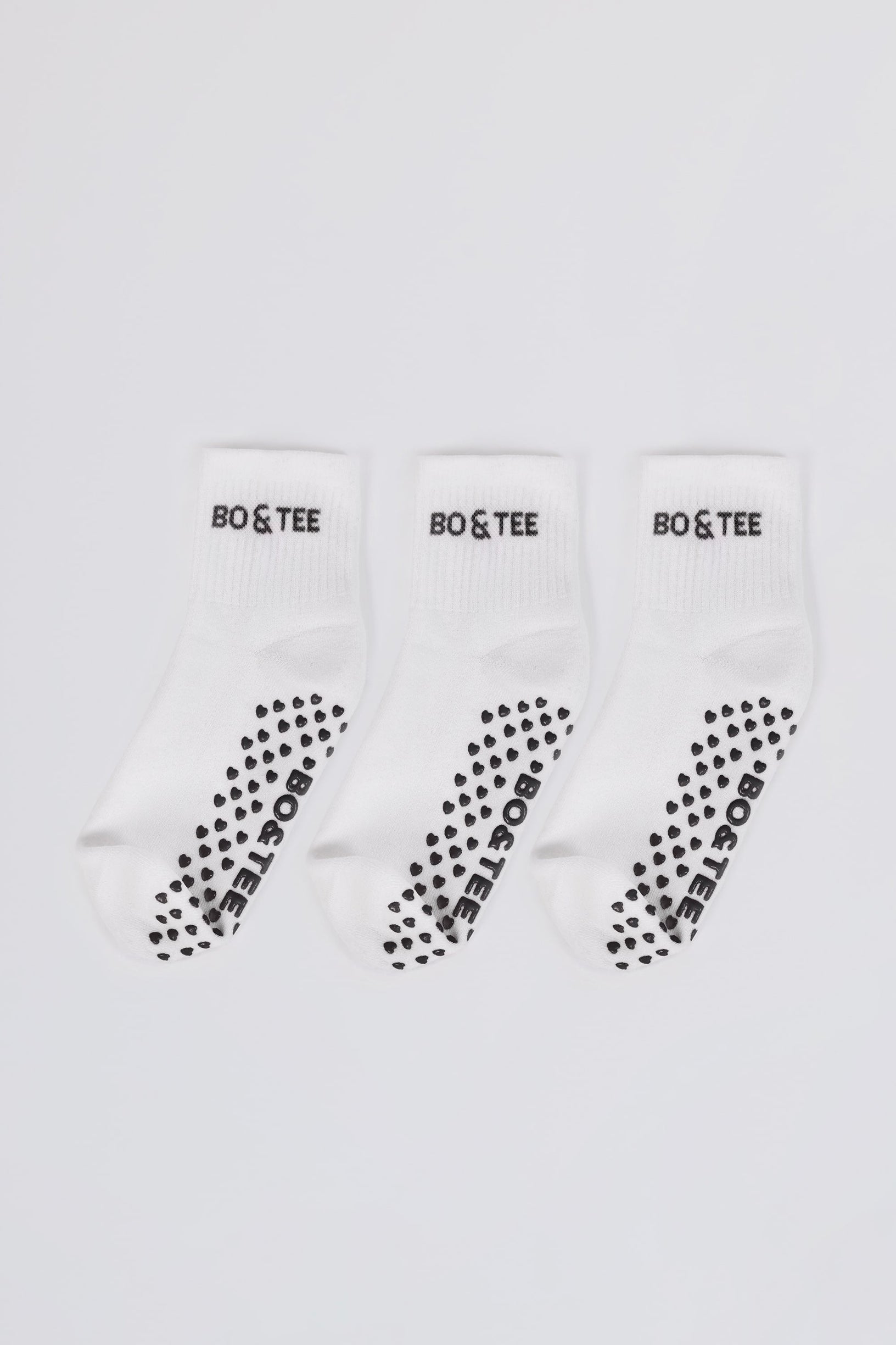 Pilates 3-Pack Socks Bundle in White - 1