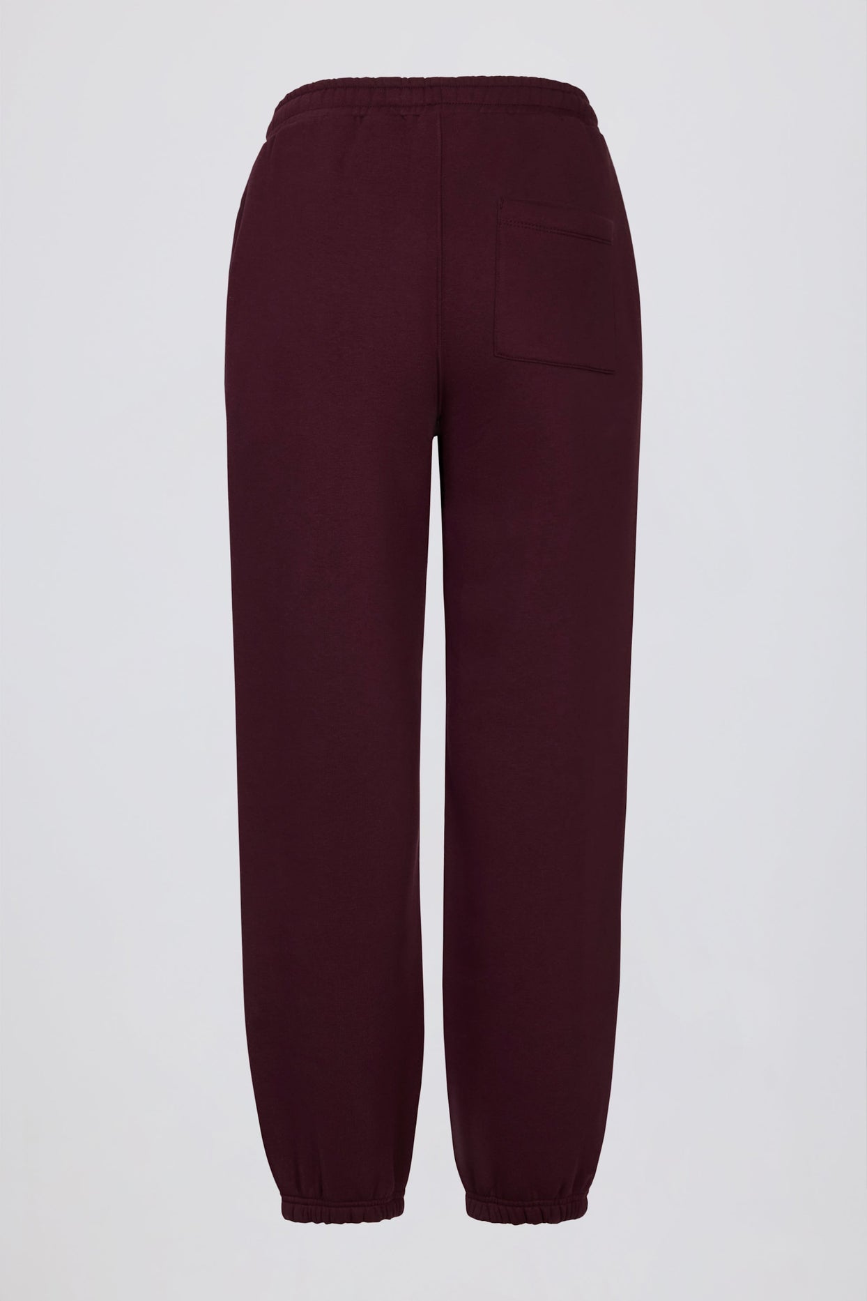 Relaxed Mid-Rise Joggers in Burgundy