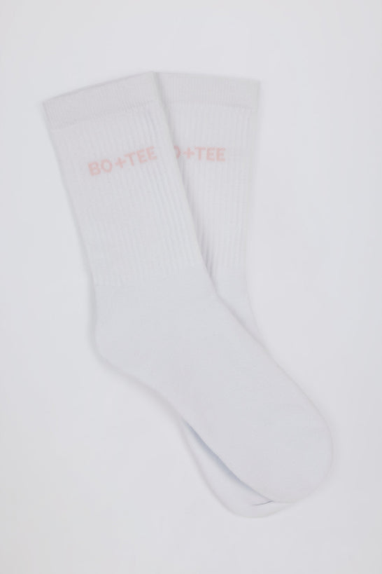 Ribbed Crew Sock Bundle in Pink/Navy/Burgundy