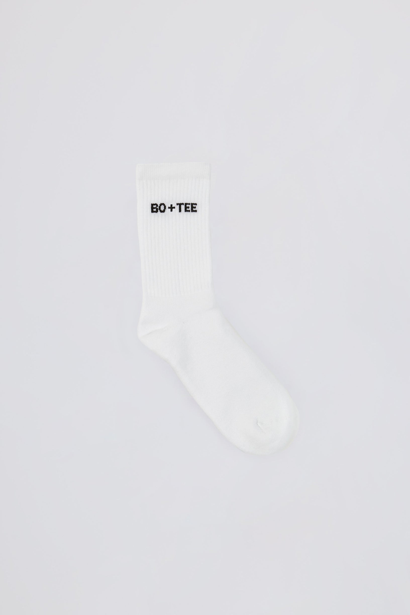 Ribbed Half-Crew Socks in White - 2