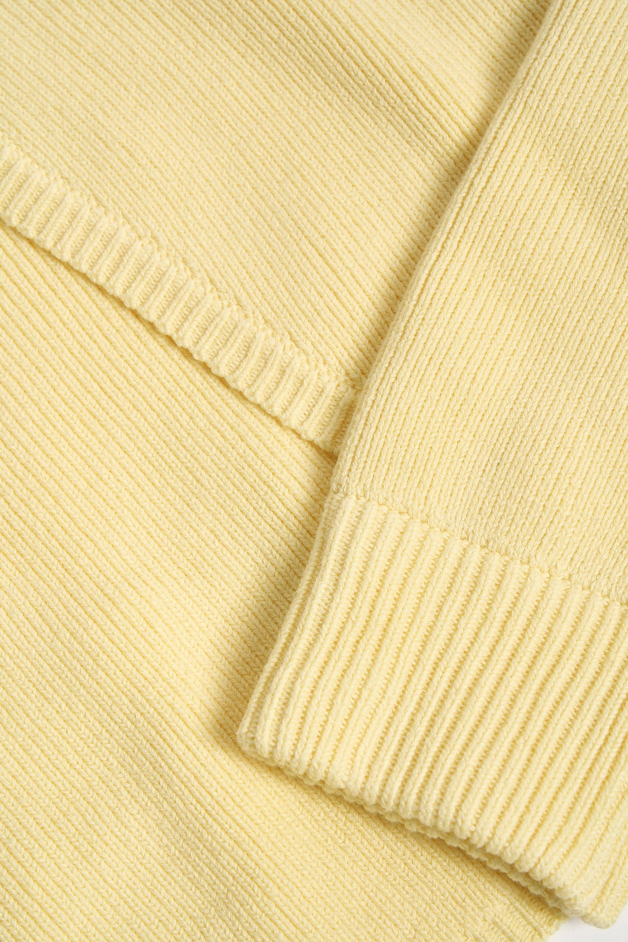 Ribbed-Knit Cropped Shrug in Lemon