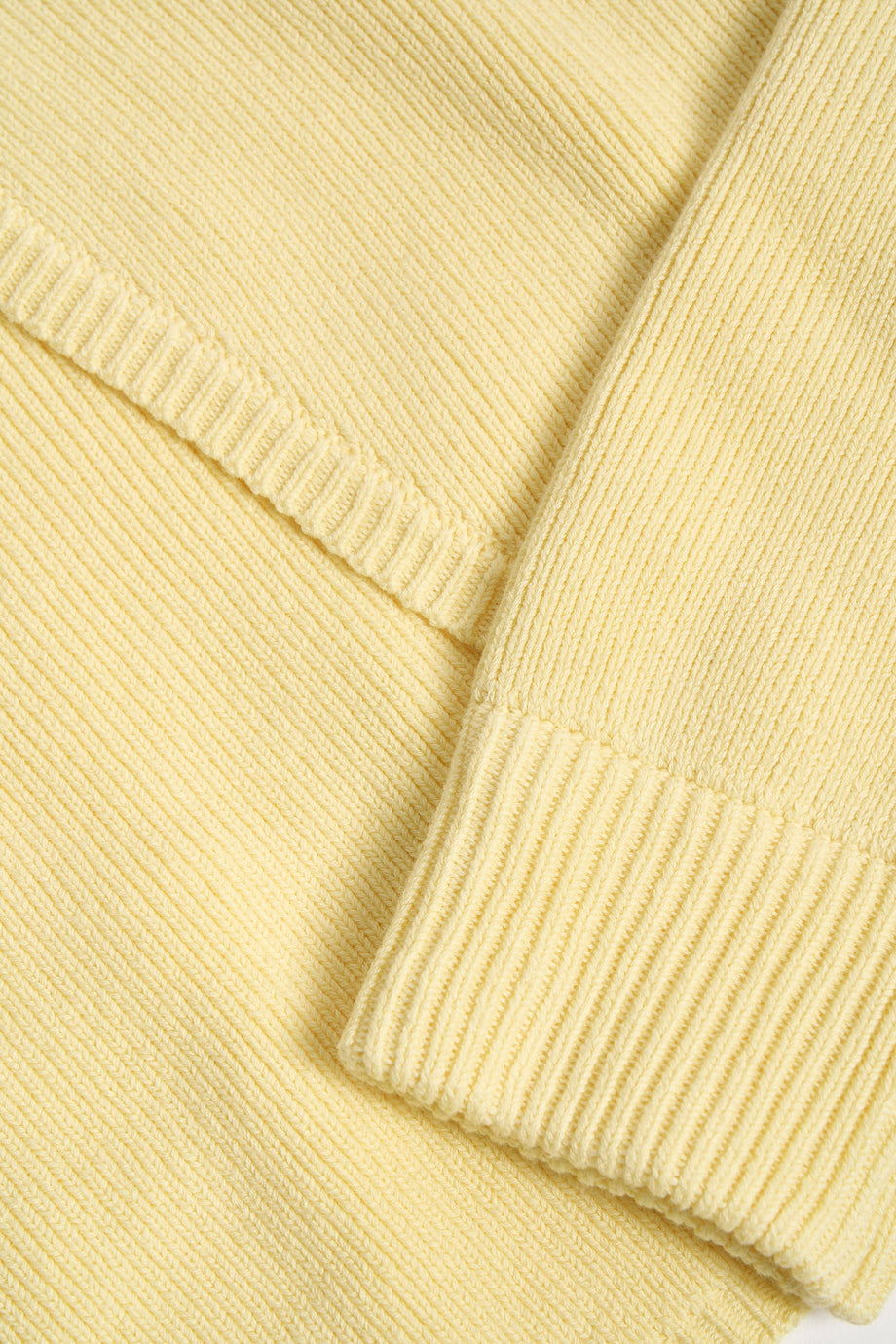 Ribbed-Knit Cropped Shrug in Lemon