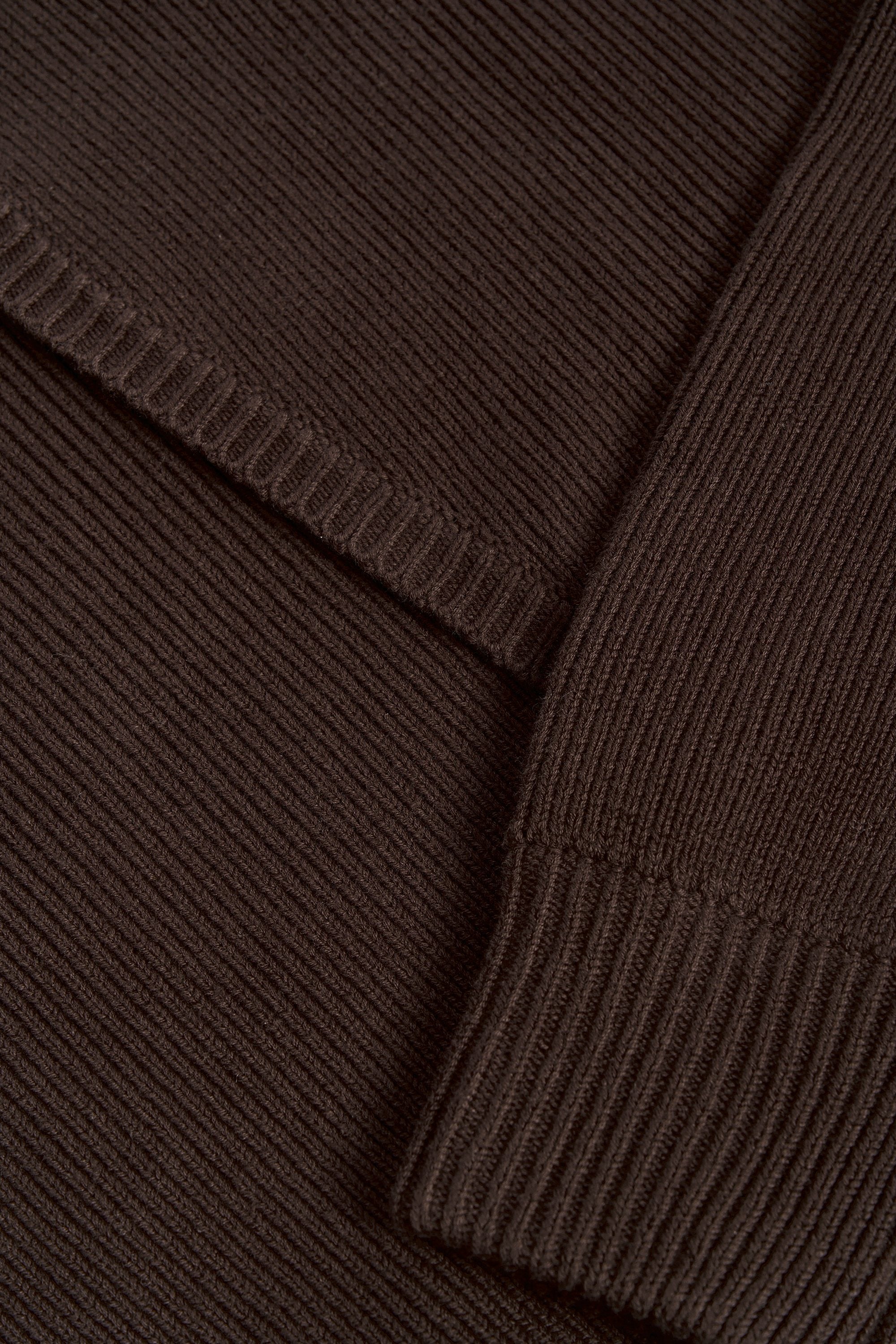 Ribbed-Knit Cropped Shrug in Pecan