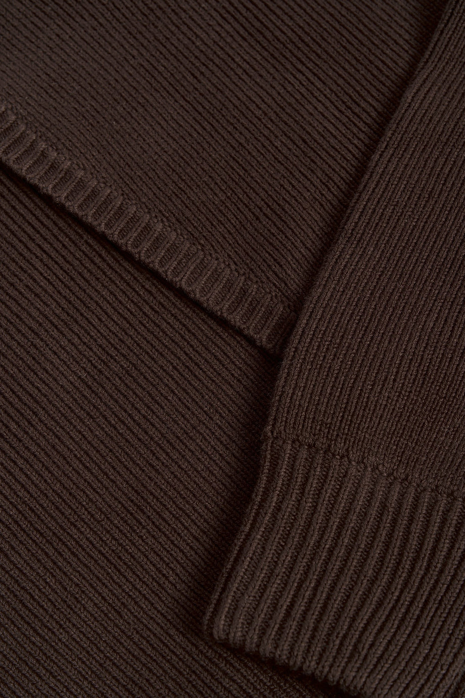 Ribbed-Knit Cropped Shrug in Pecan