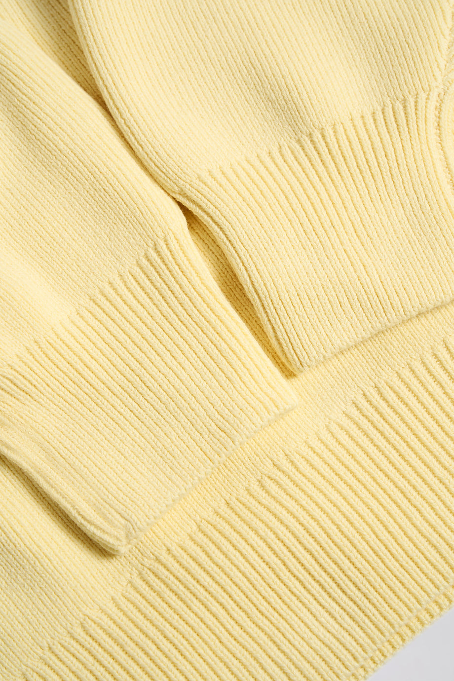 Ribbed-Knit Oversized Jumper in Lemon