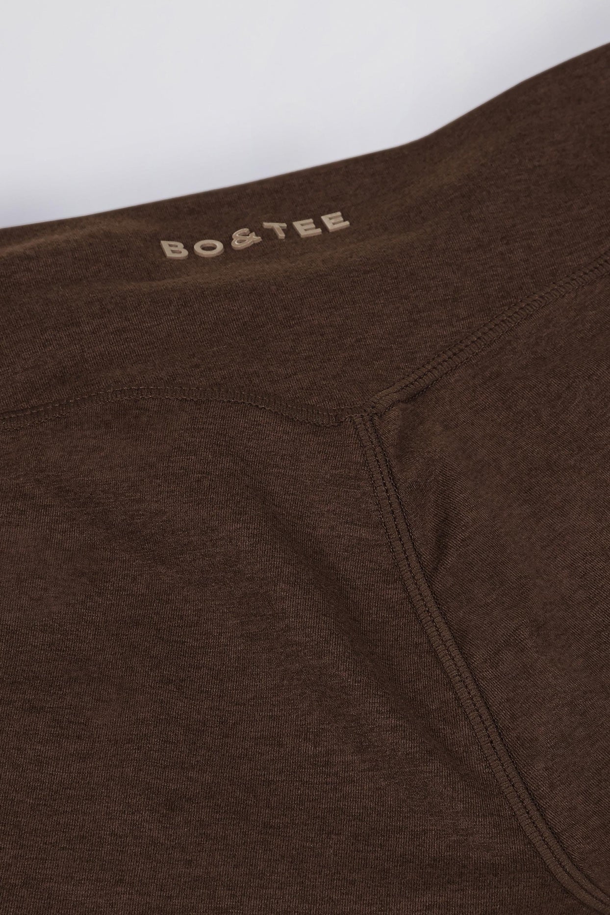 Ruched Flared Trousers in Pecan Marl