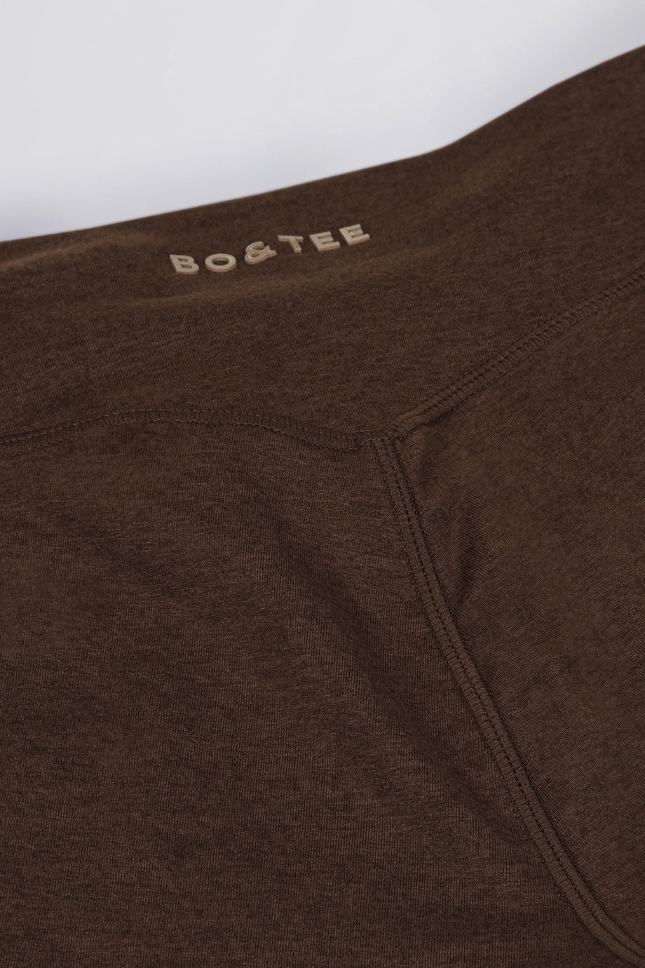 Ruched Flared Trousers in Pecan Marl