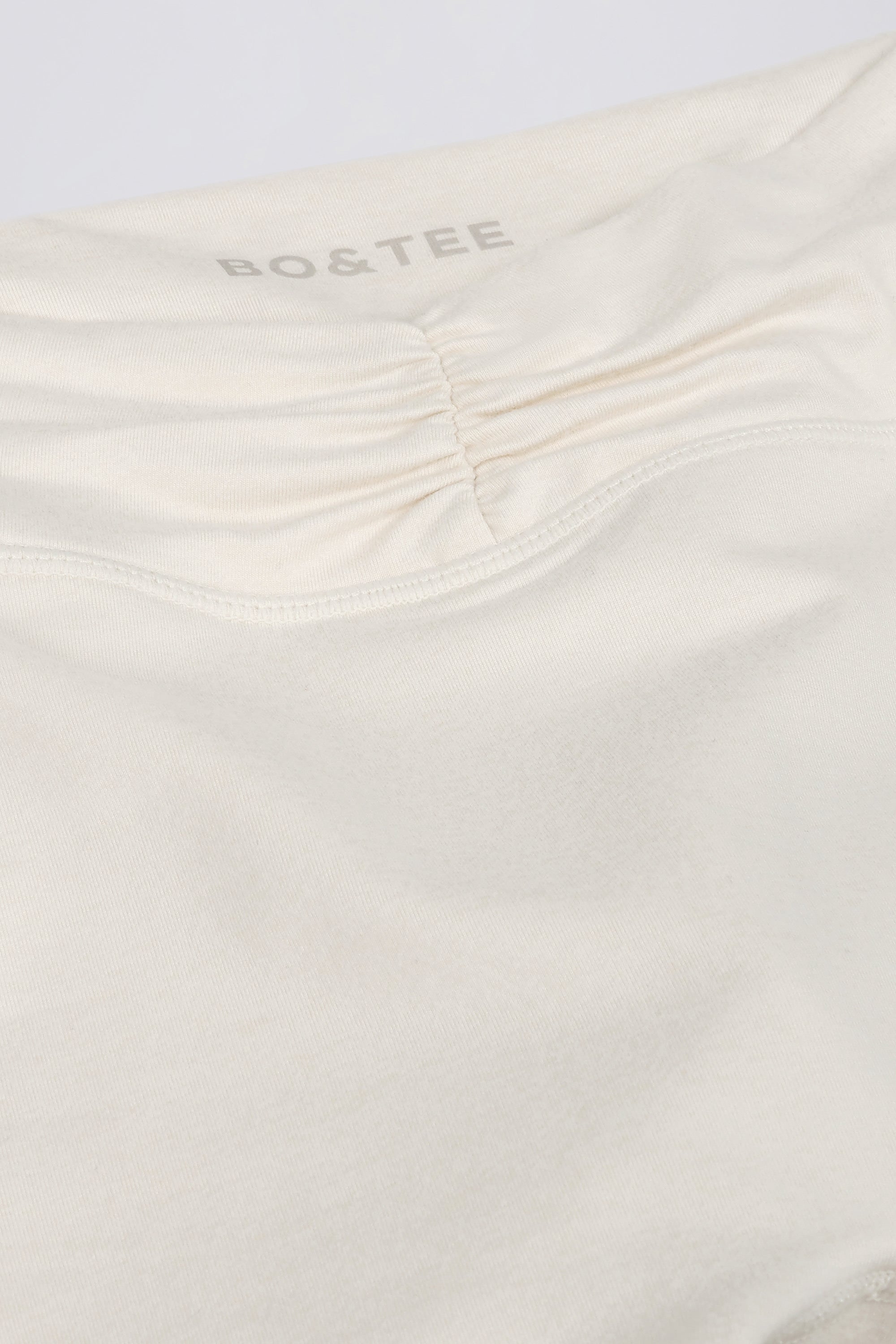 Ruched Mini Shorts in Vanilla