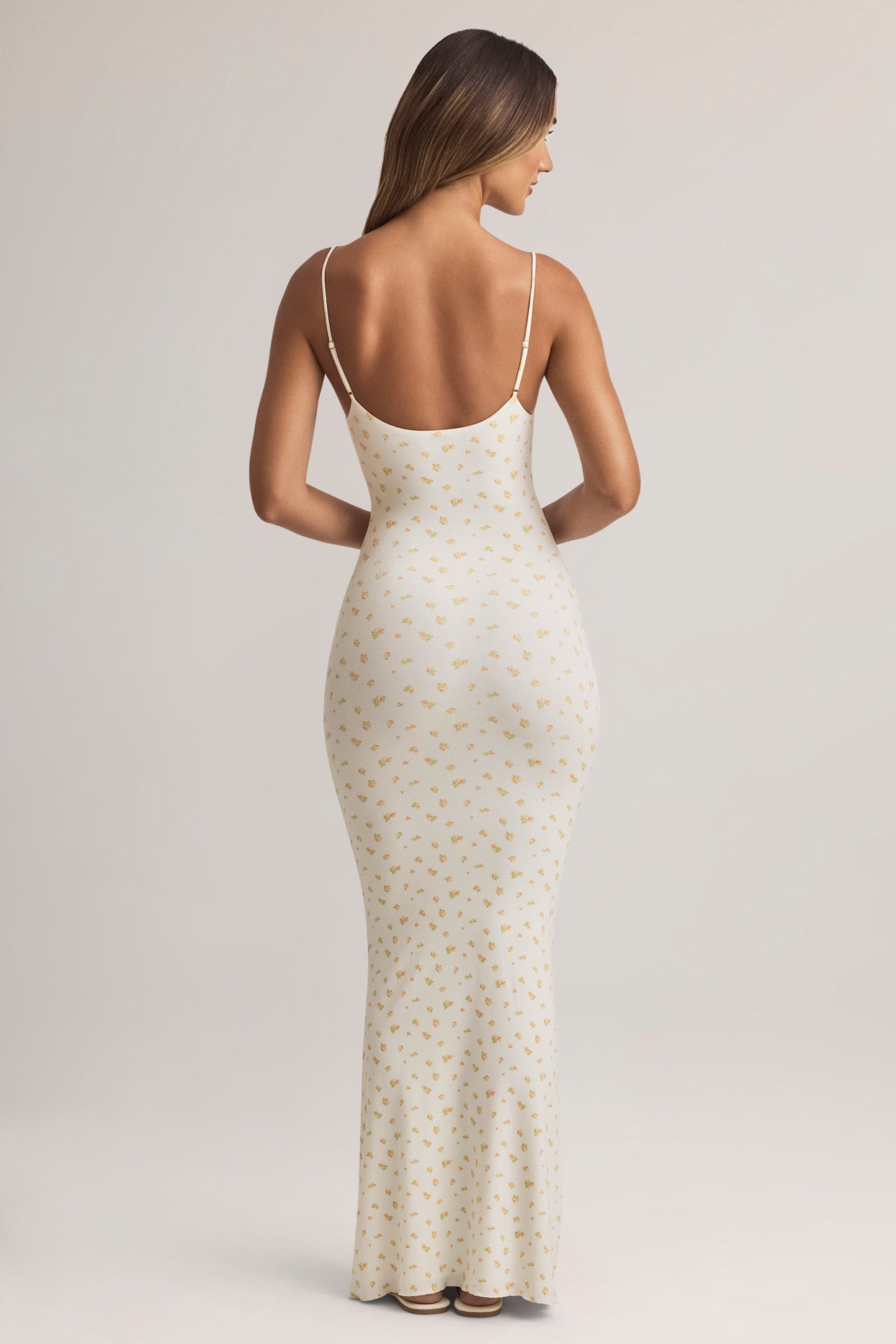Modal Scoop-Neck Maxi Dress in Floral Print