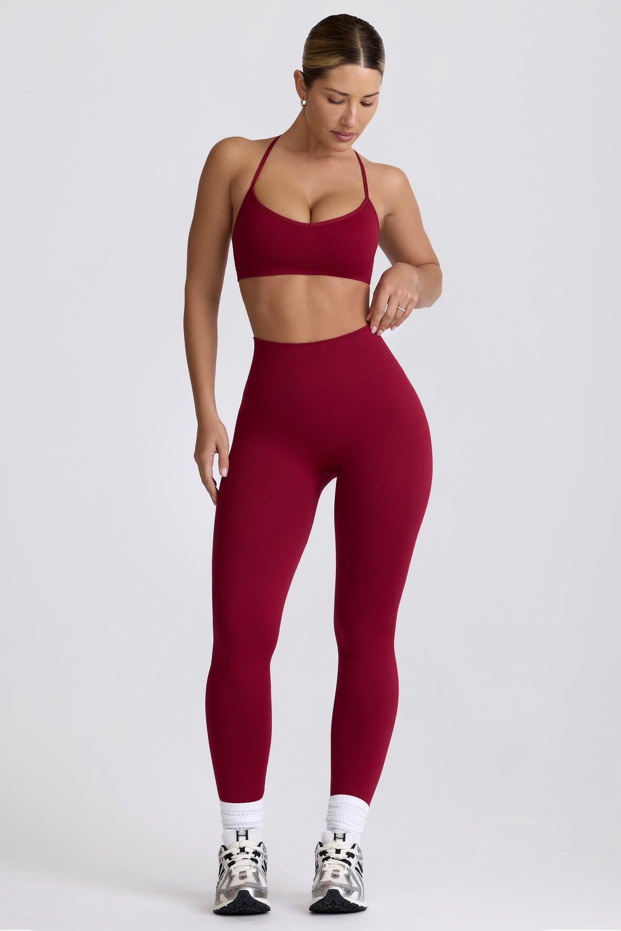 Super Sculpt Seamless High-Waist Leggings in Burgundy