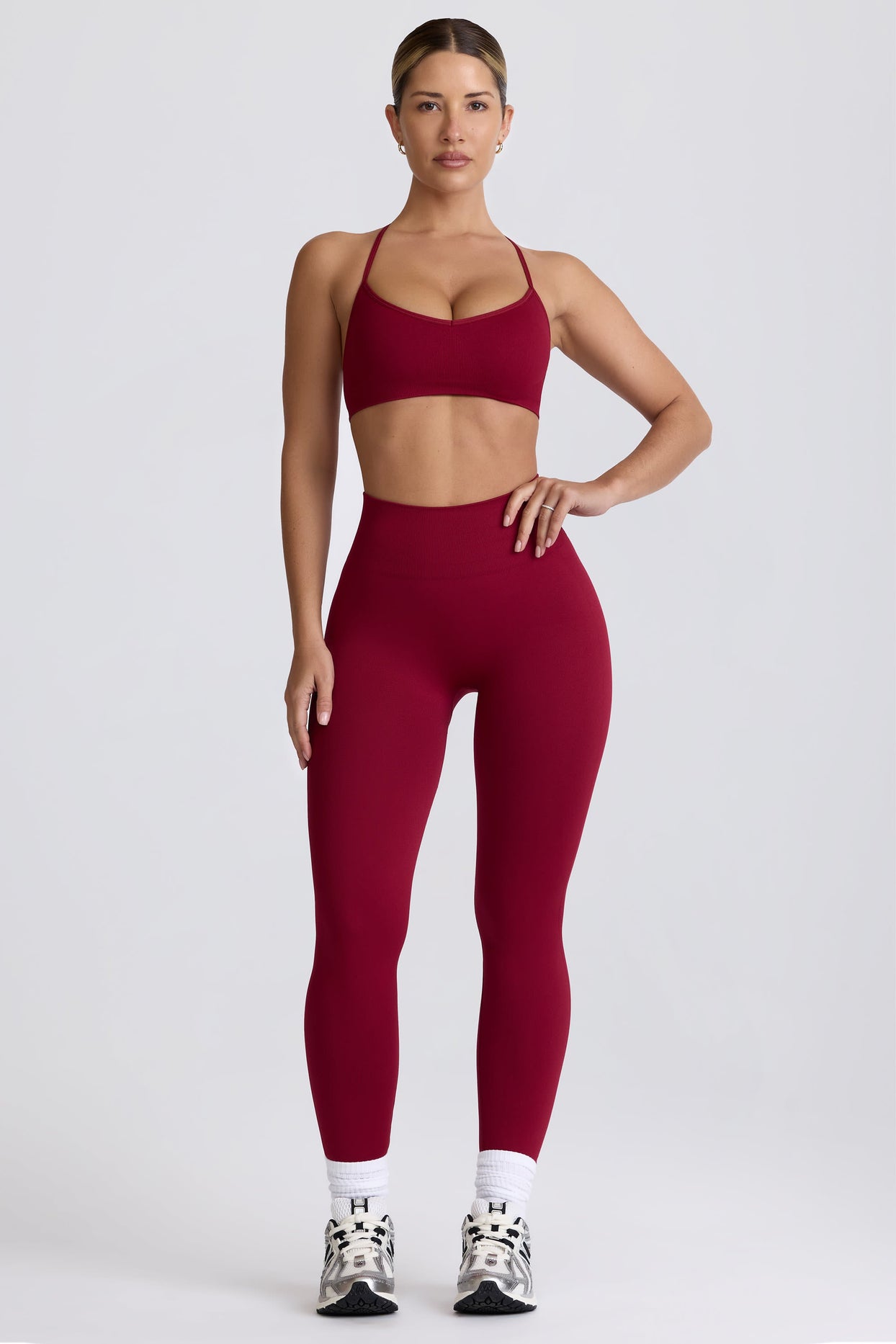 Super Sculpt Seamless High-Waist Leggings in Burgundy