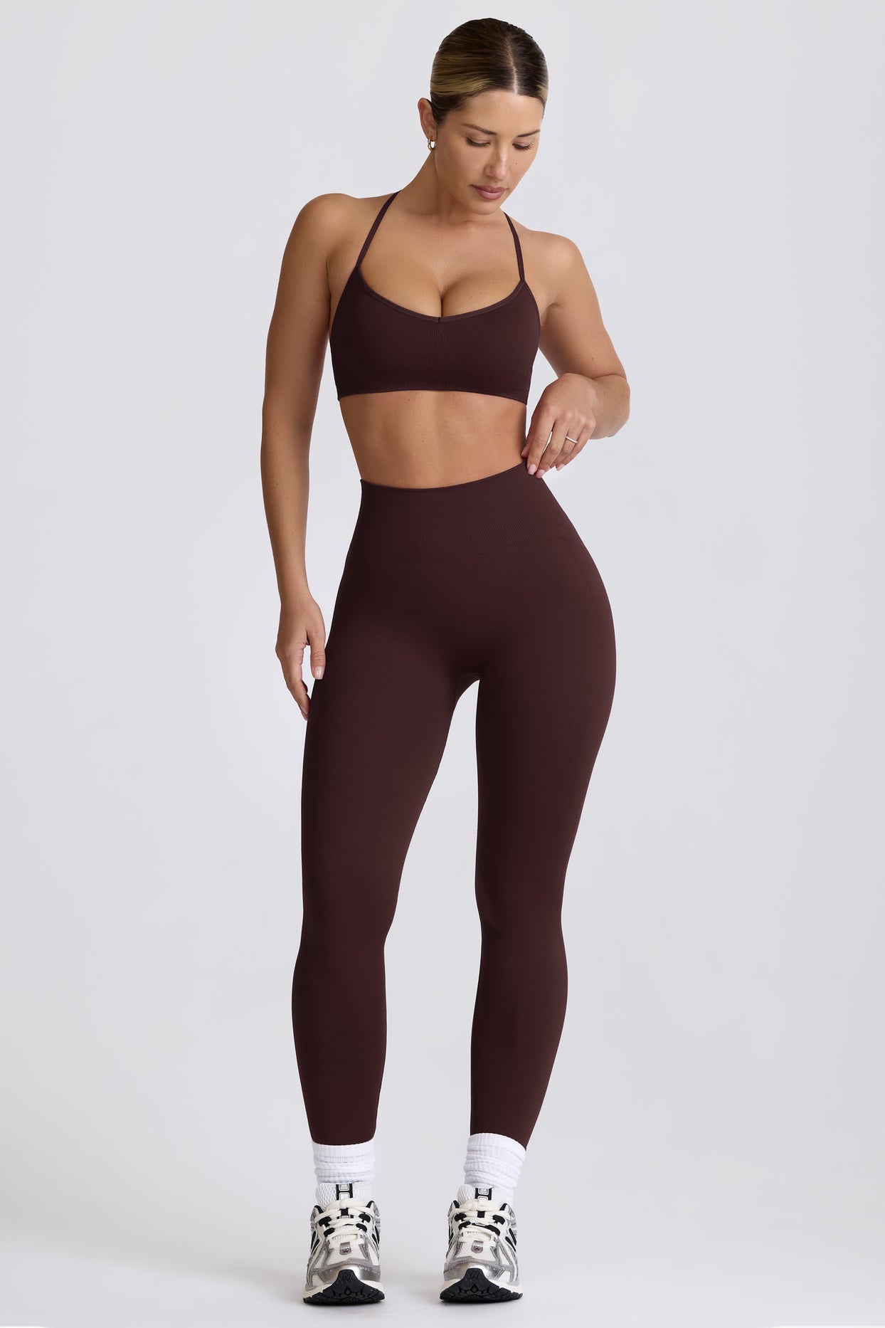 Super Sculpt Seamless High-Waist Leggings in Chocolate