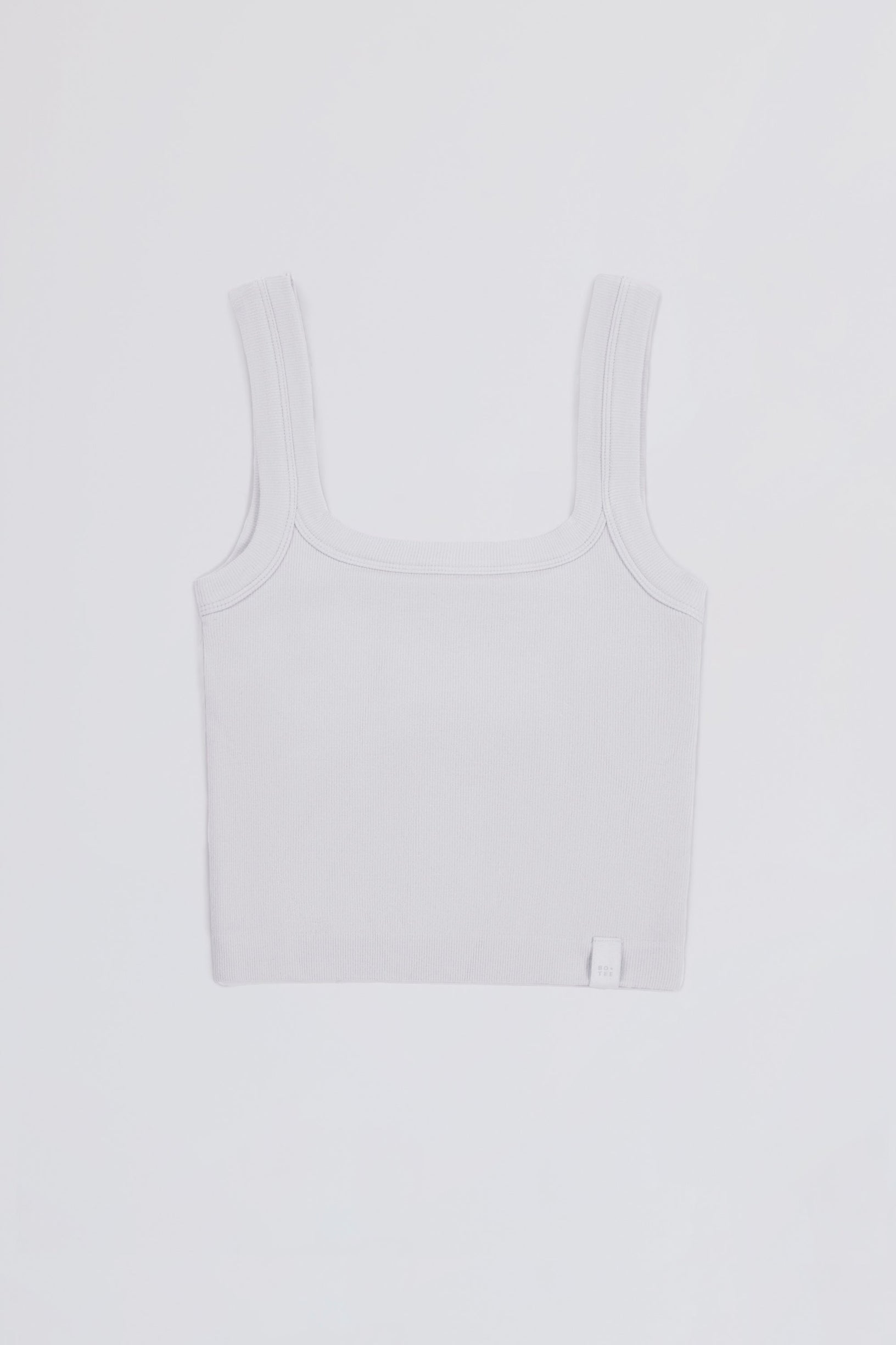 Seamless Soft Rib Square-Neck Tank Top in White - 1