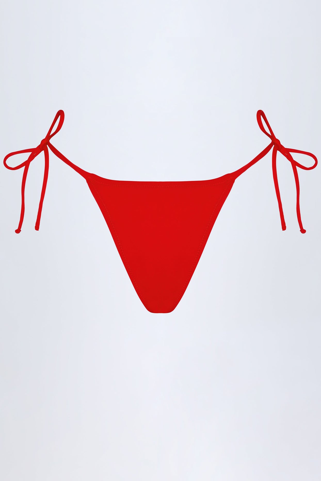 Side-Tie Cheeky Bikini Bottoms in Fiery Red