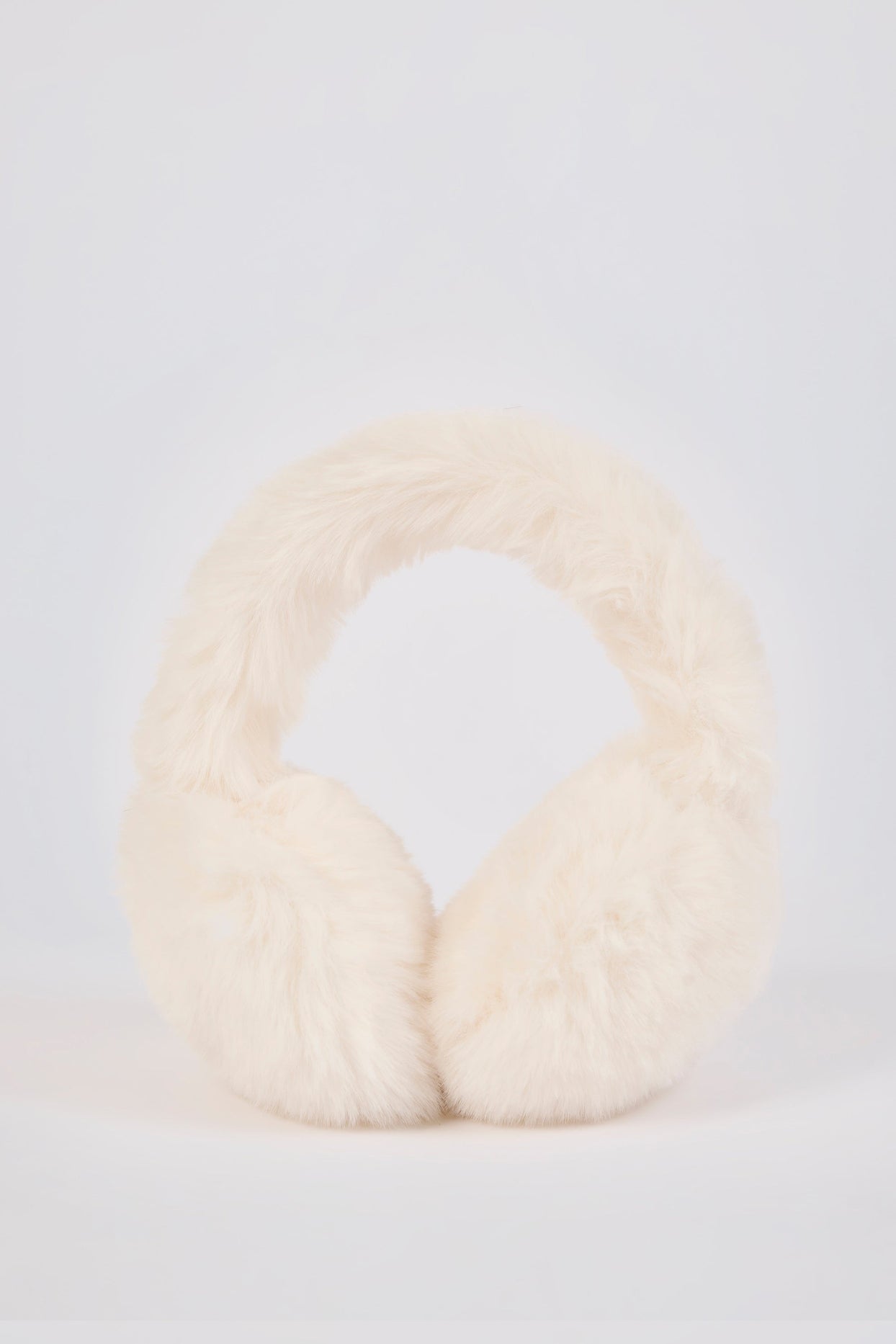 Faux-Fur Earmuffs in Ice White