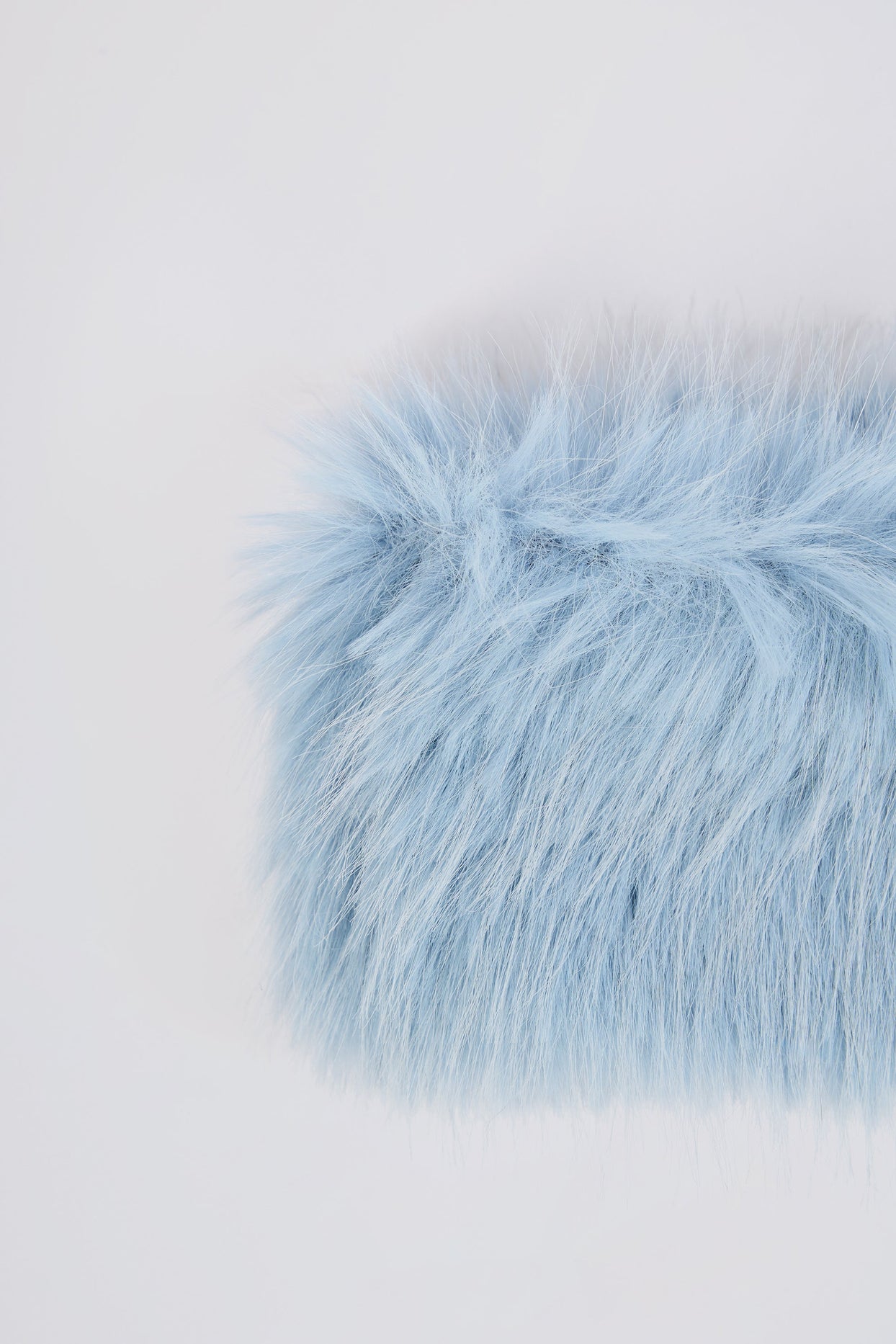 Faux-Fur Headband in Ice Blue