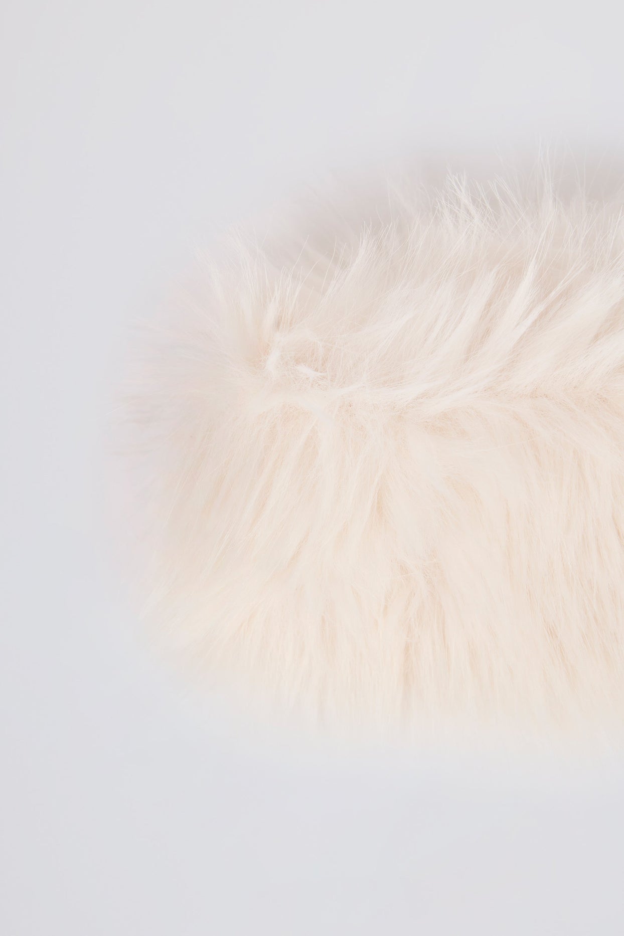 Faux-Fur Headband in Ice White