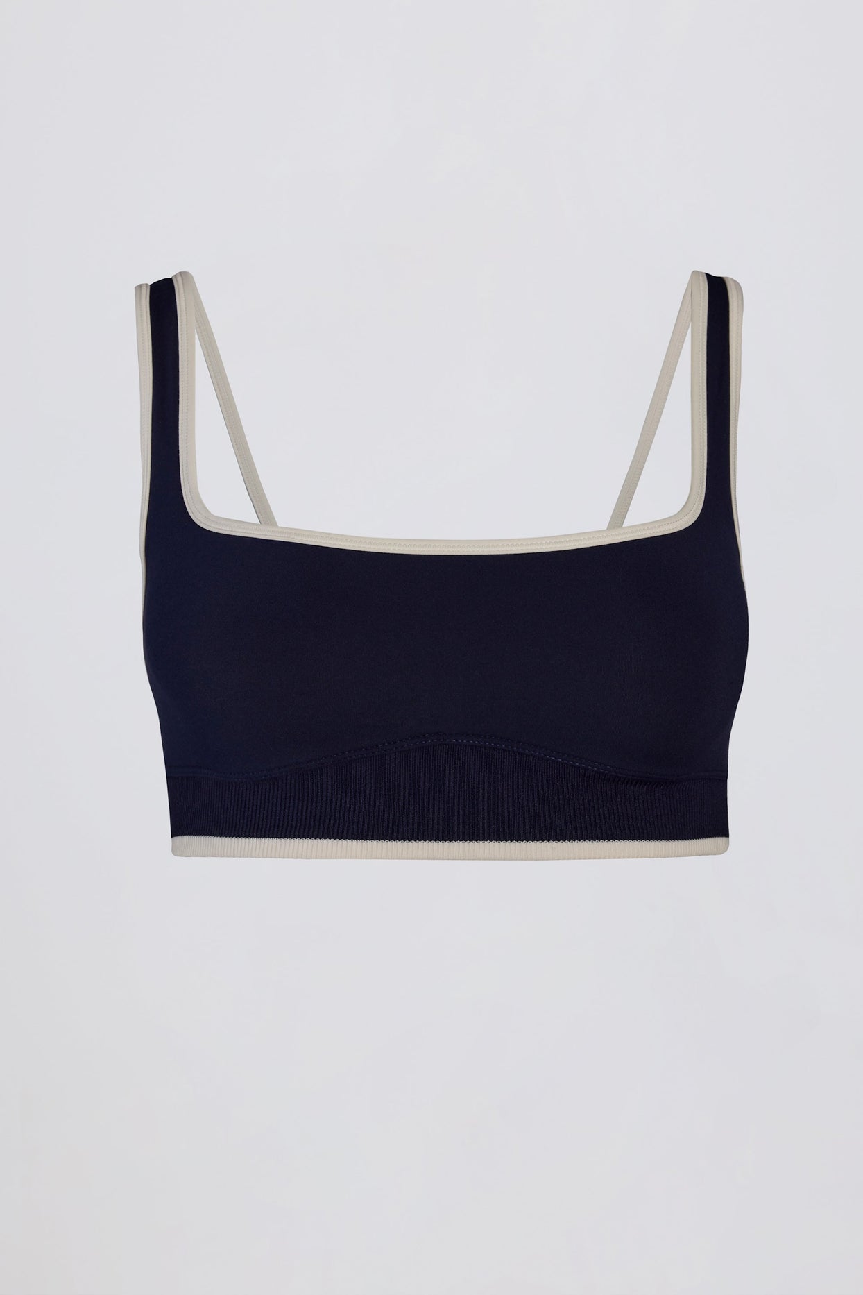 Soft Active Contrast Sports Bra in Classic Navy