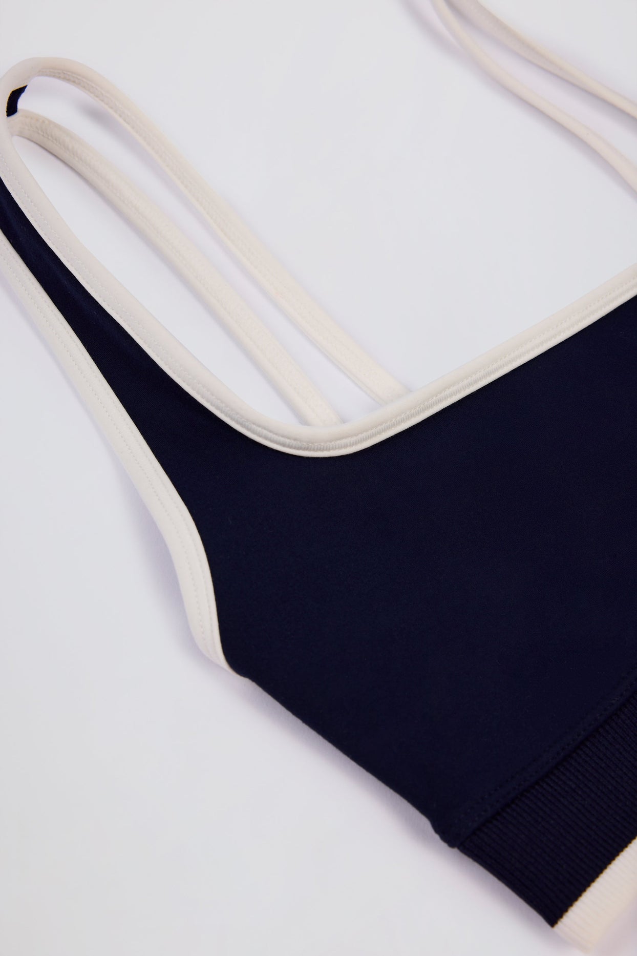 Soft Active Contrast Sports Bra in Classic Navy