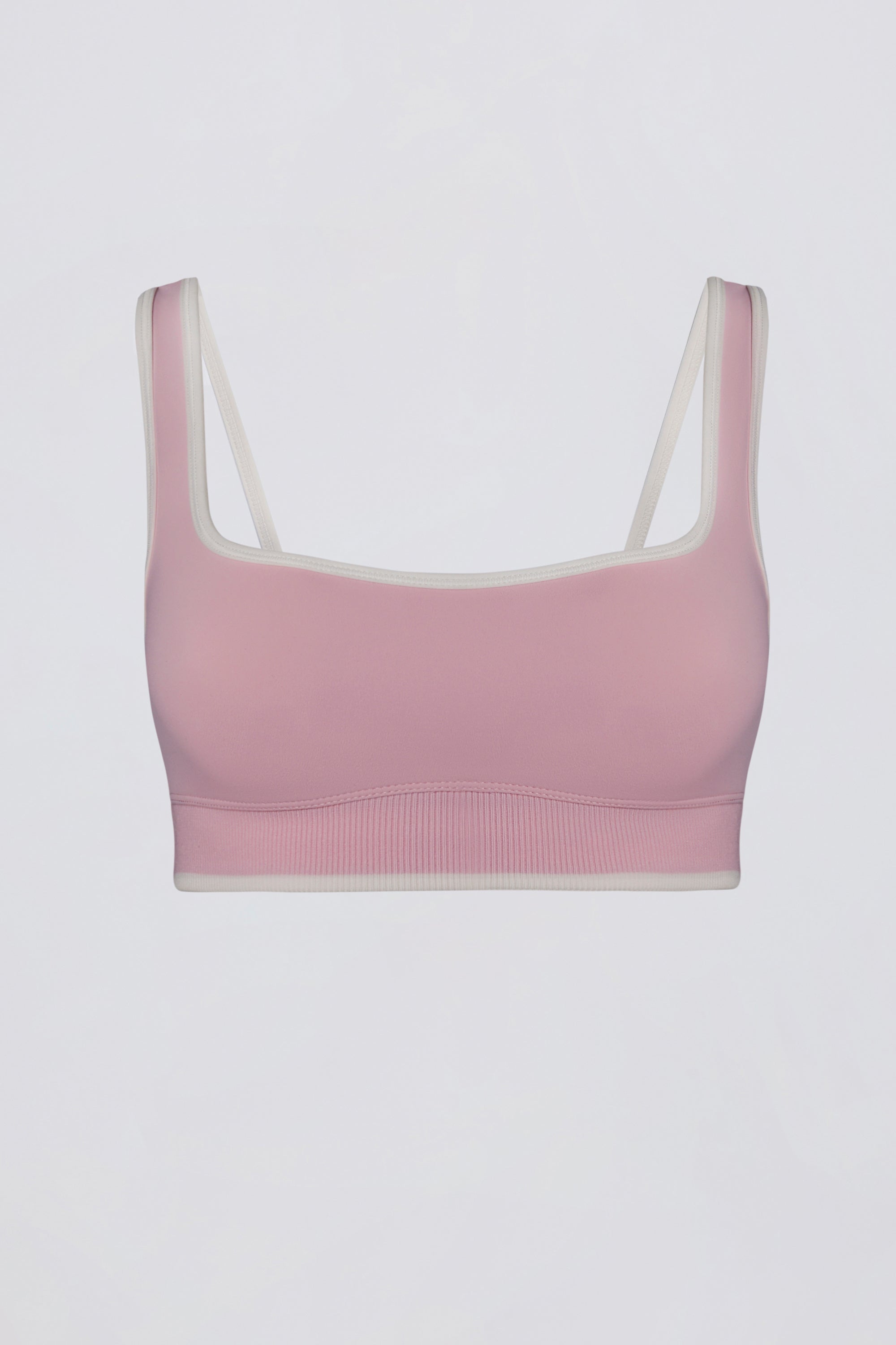 Soft Active Contrast Sports Bra in Powder Pink