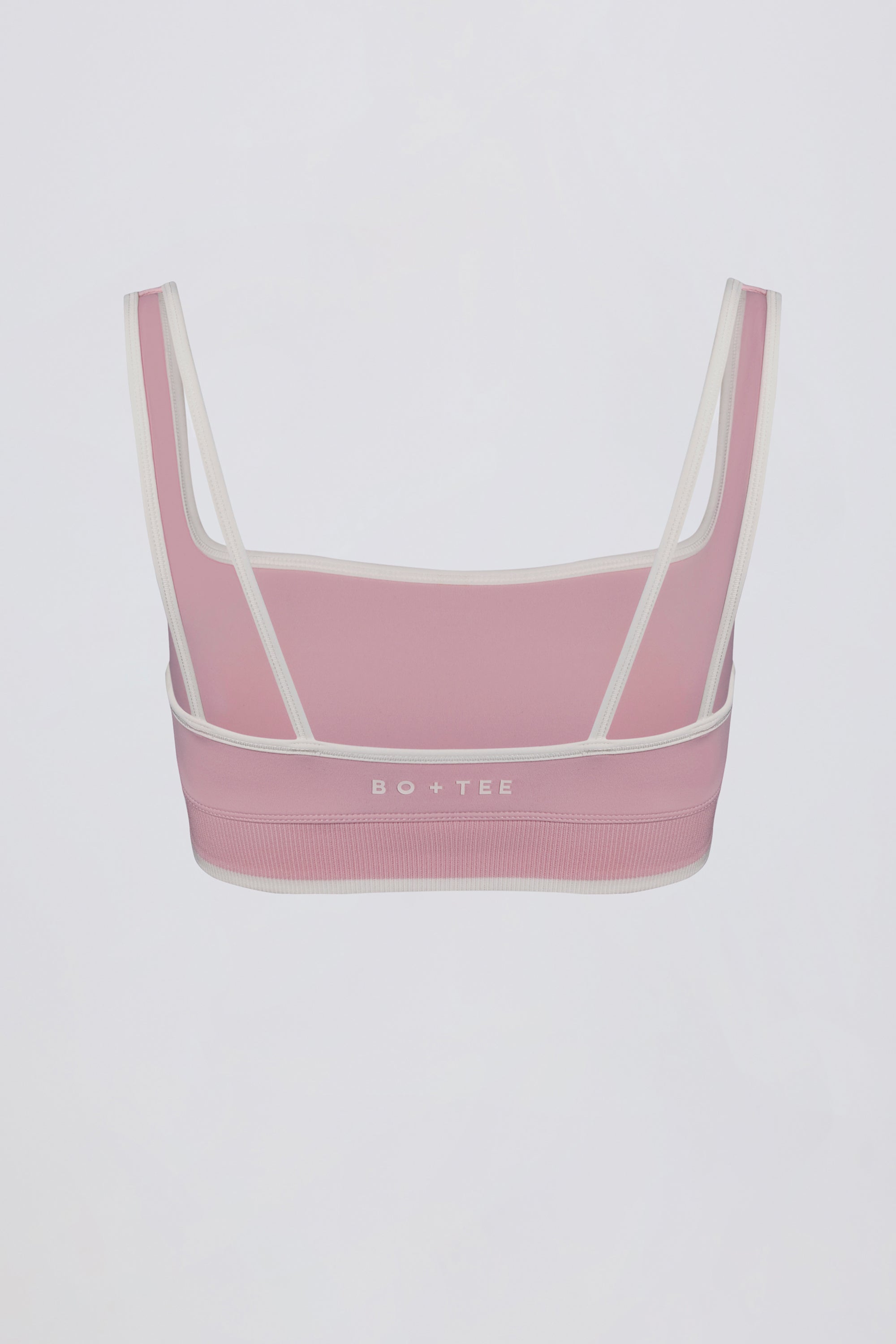 Soft Active Contrast Sports Bra in Powder Pink
