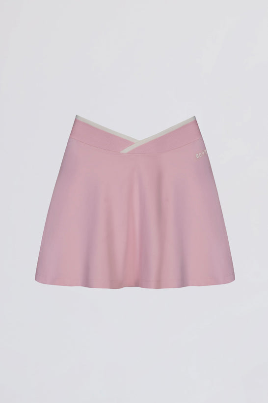Soft Active Crossover Mini Skort in Powder Pink