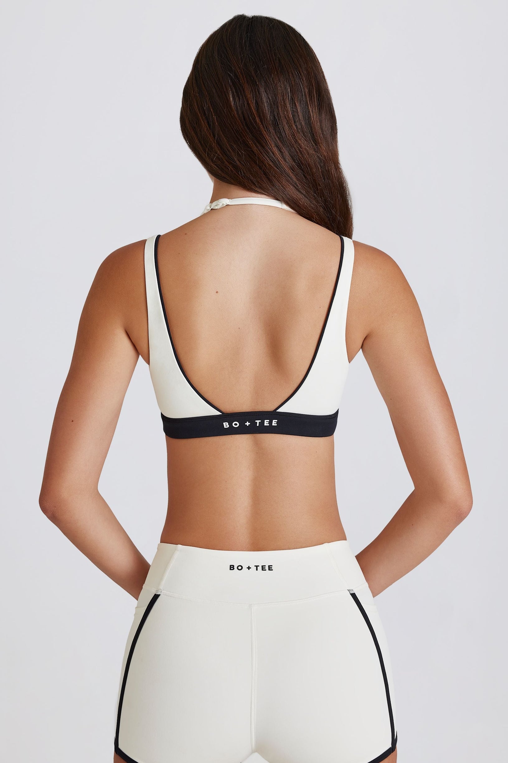 Soft Active Layered Sports Bra in Coconut - 1
