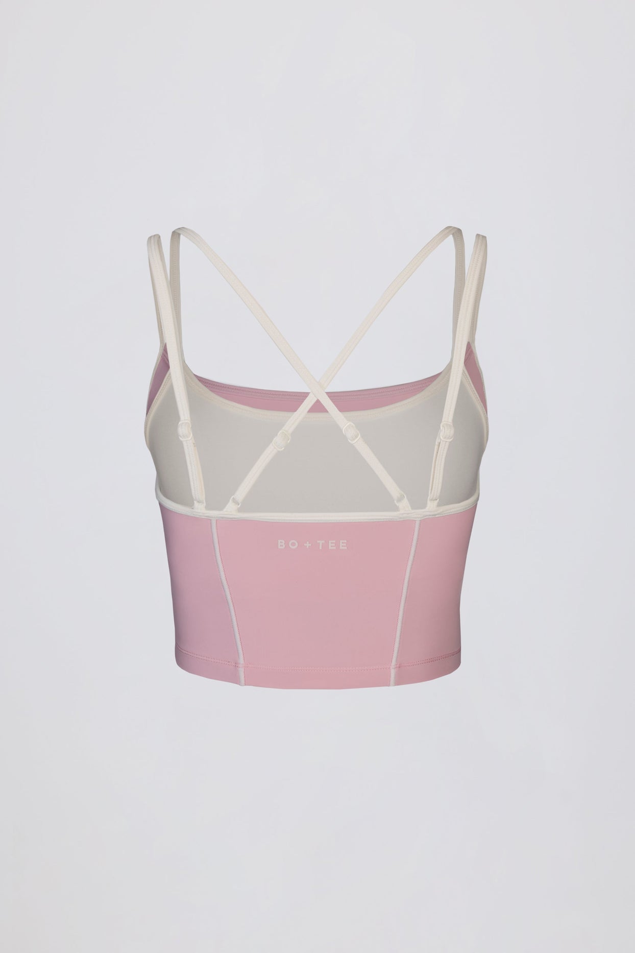 توب ناعم متعدد الطبقات باللون الوردي البودري