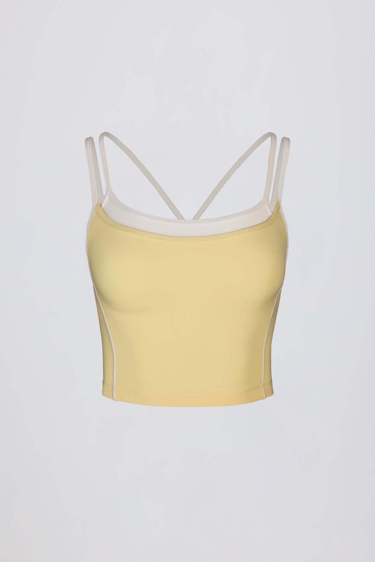 Soft Active Layered Tank Top in Soft Yellow