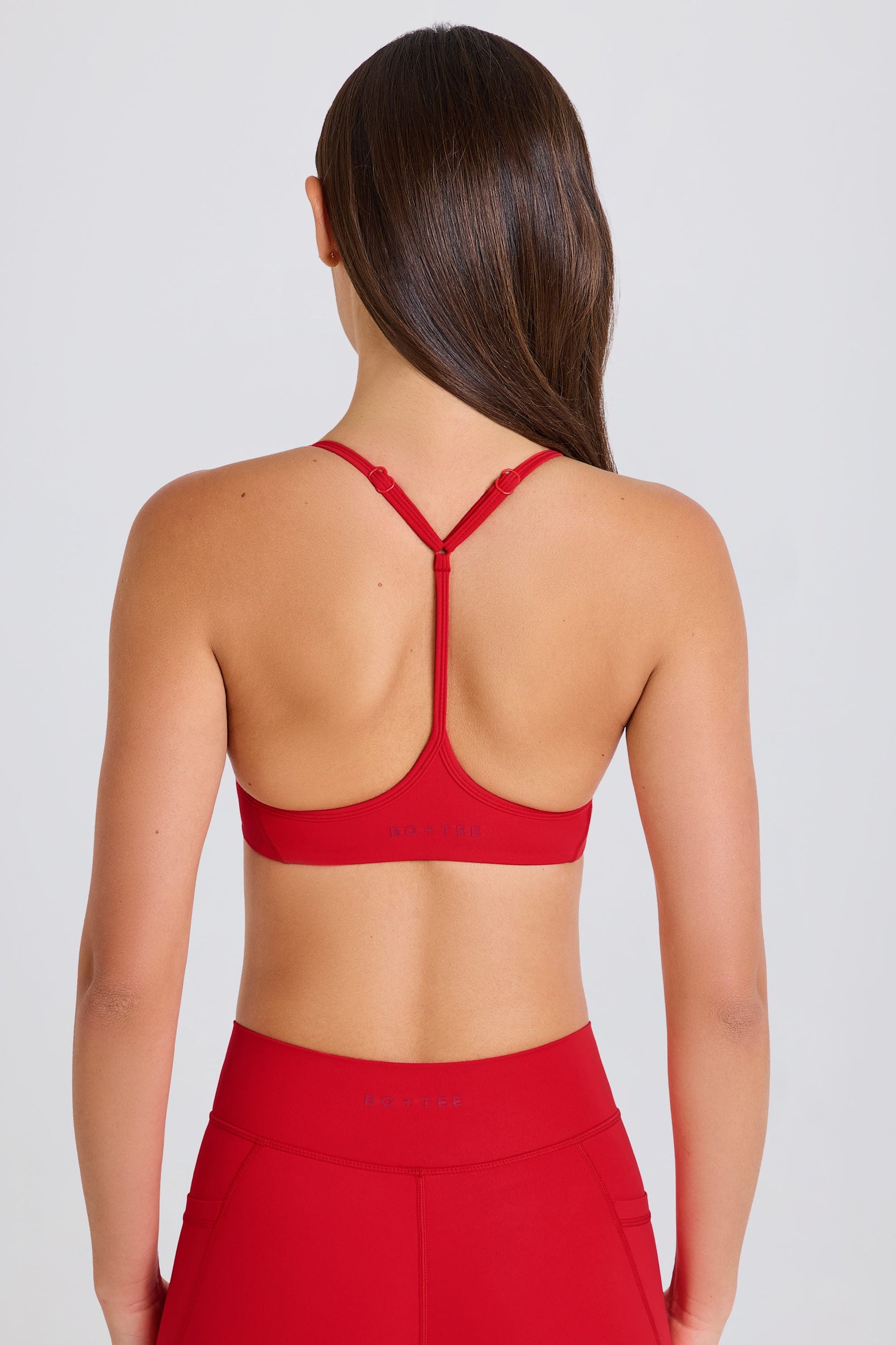 Soft Active Racerback Sports Bra in Strawberry - 2