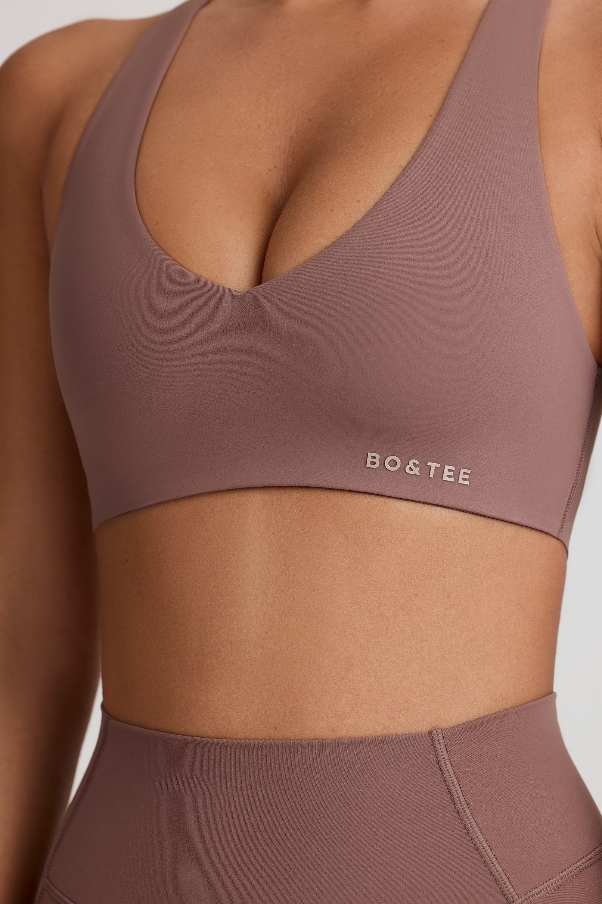 Soft Active Low-Impact Sports Bra in Mocha