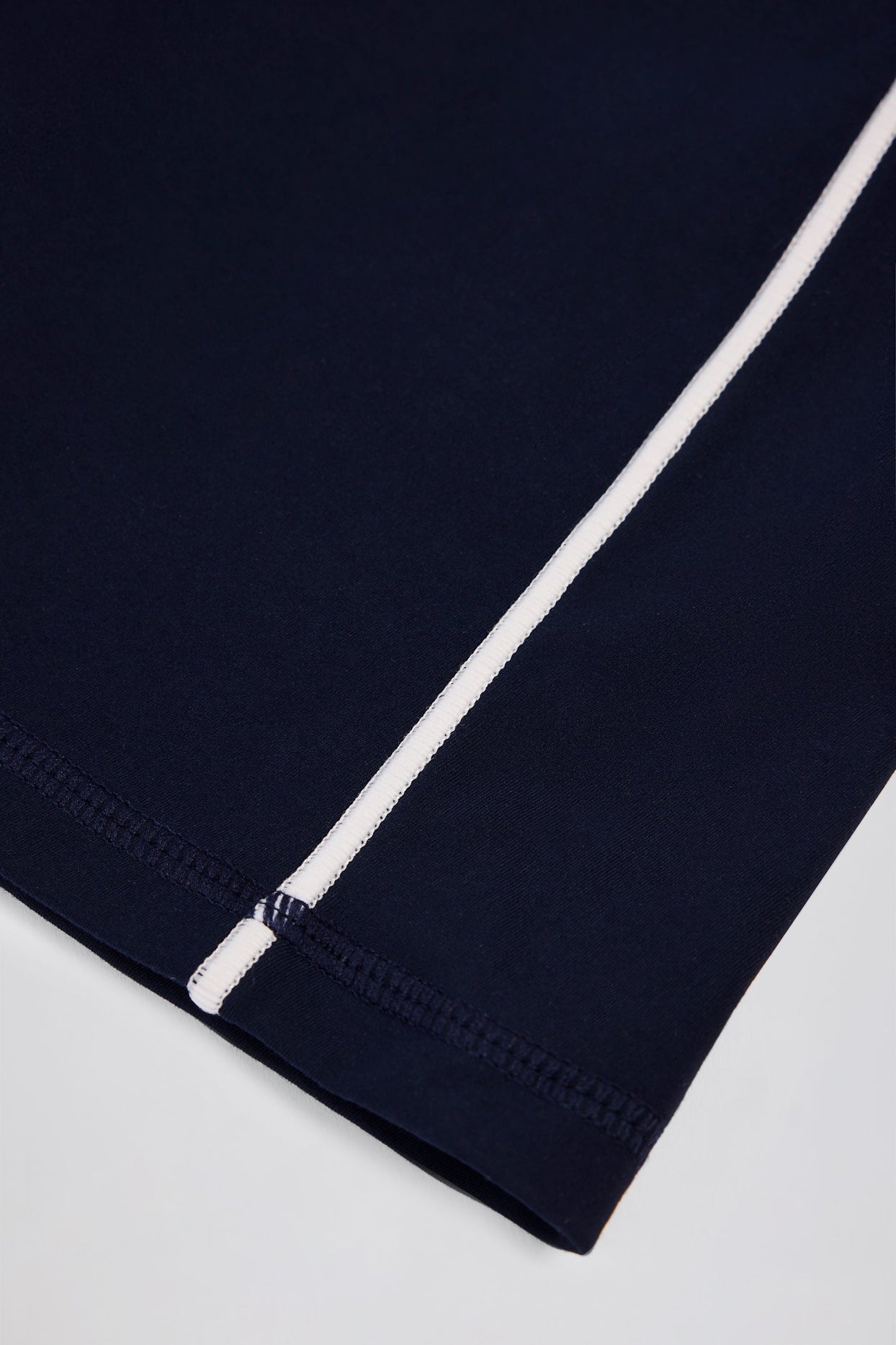Soft Active Wrapover Contrast Mini Shorts in Classic Navy