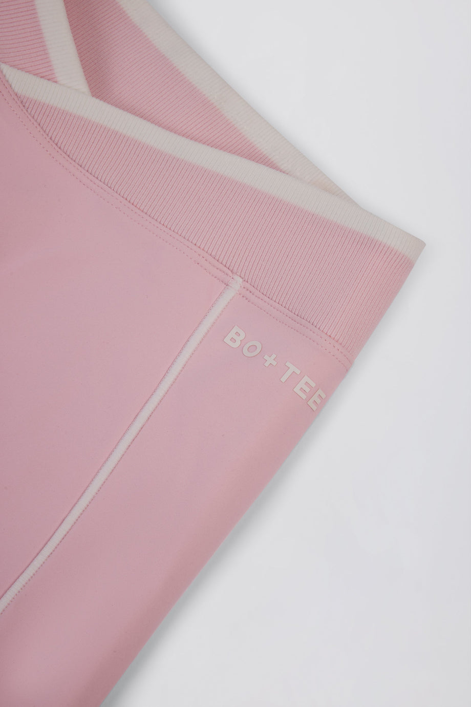 Soft Active Wrapover Contrast Mini Shorts in Powder Pink