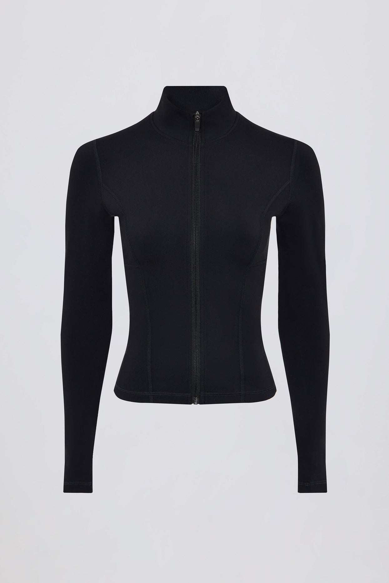 Soft Active Zip-Up Jacket in Black