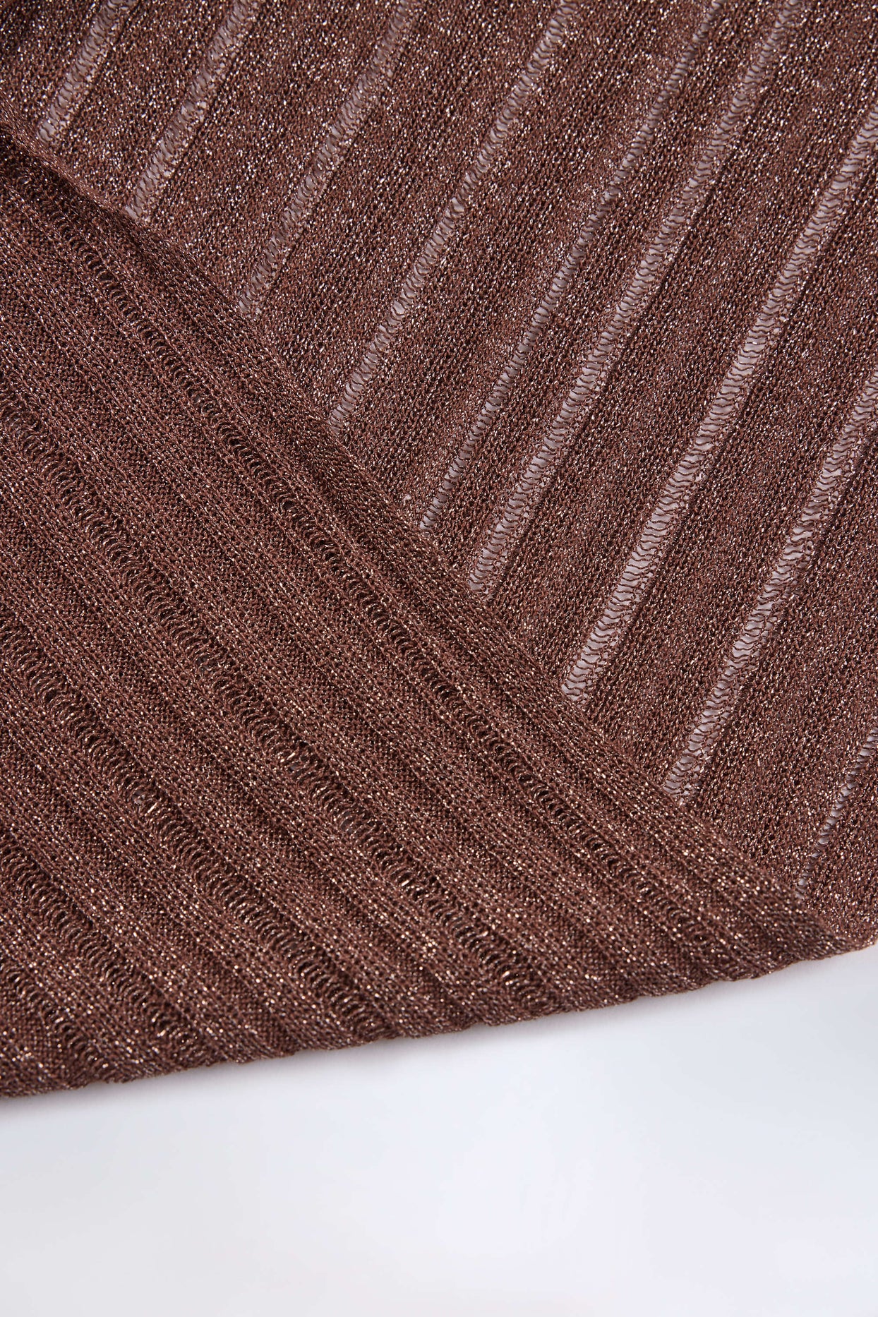 Plunge Halterneck Crop Top in Bronze