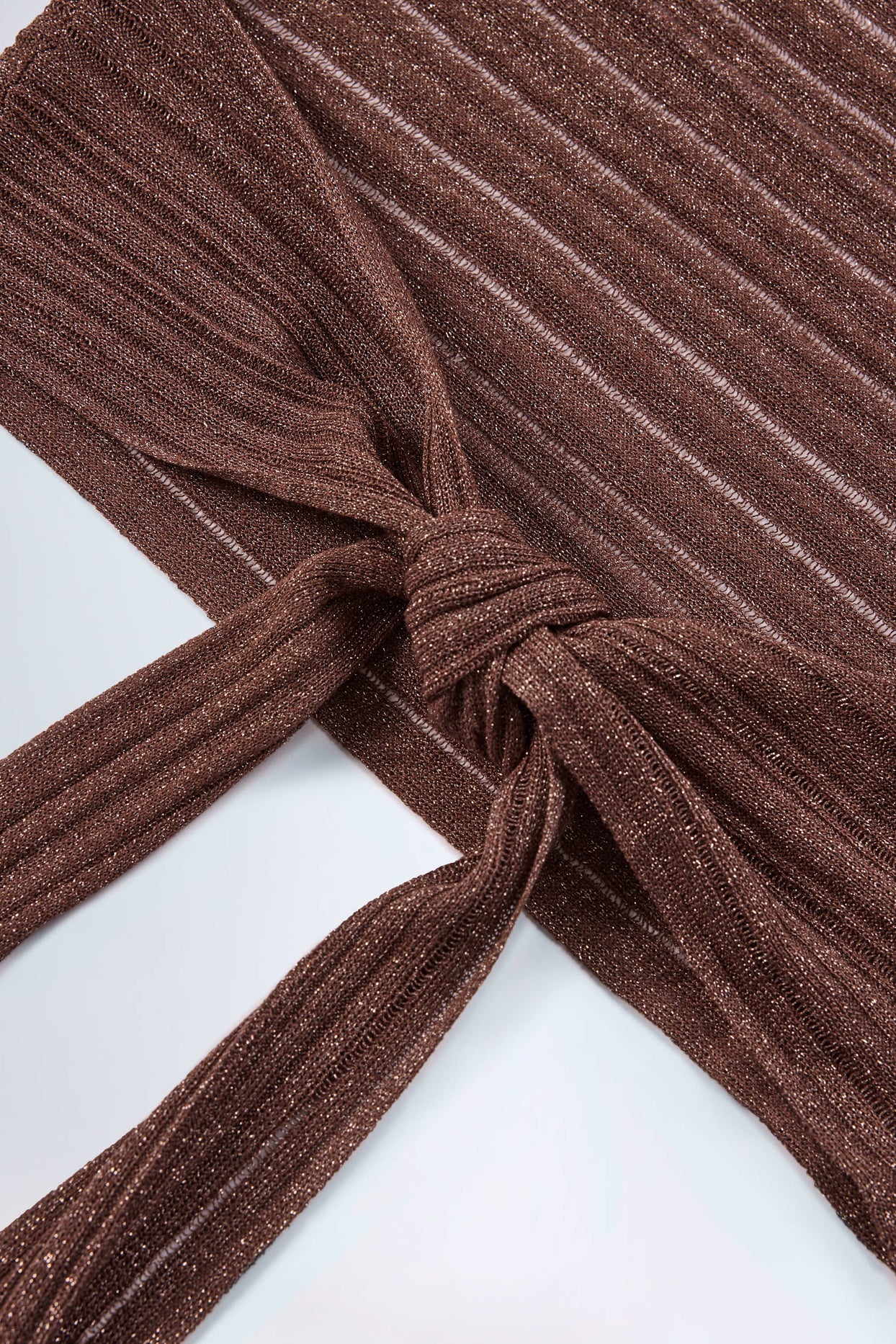 Plunge Halterneck Crop Top in Bronze