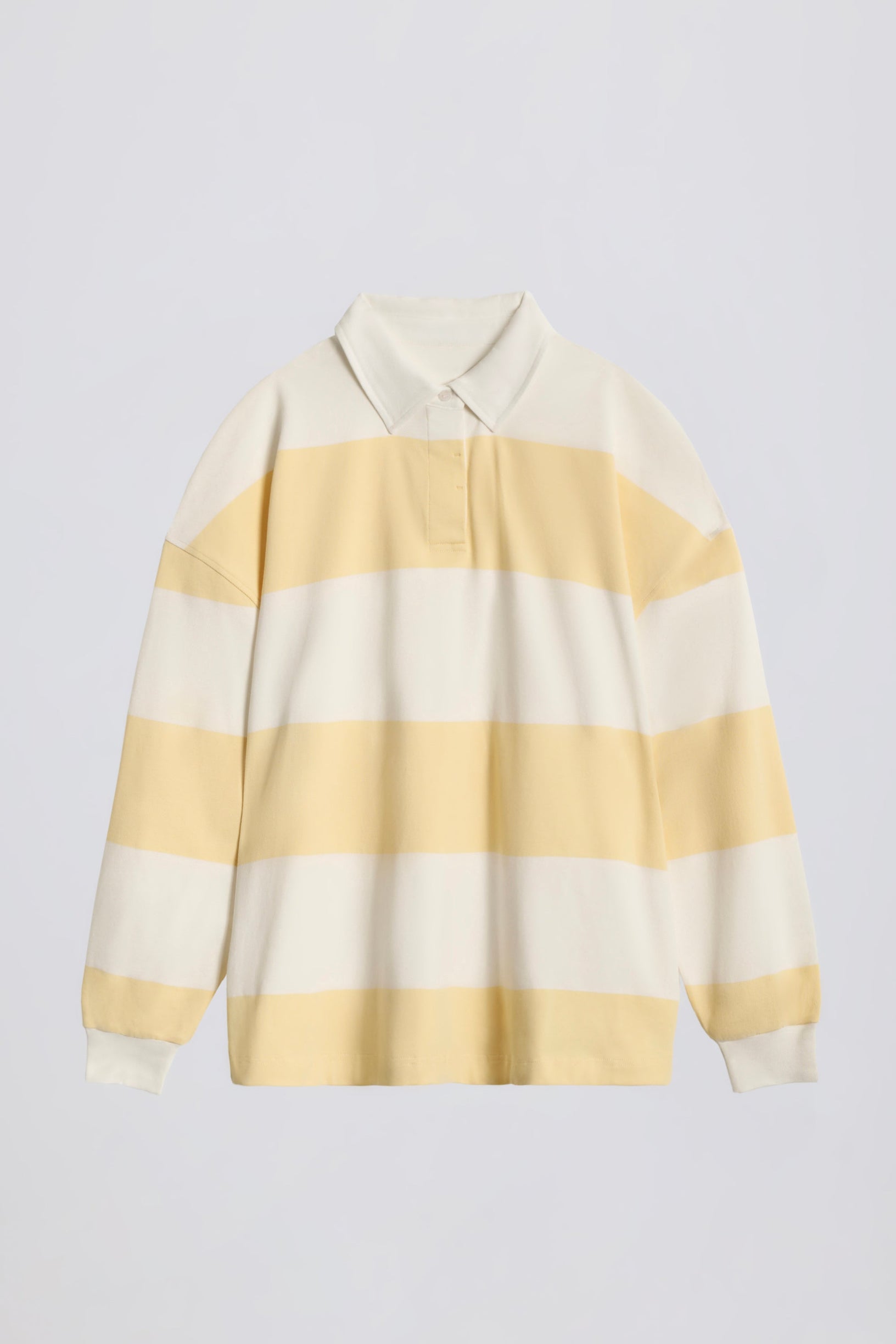 Striped Oversized Long-Sleeve T-Shirt in Lemon - 1