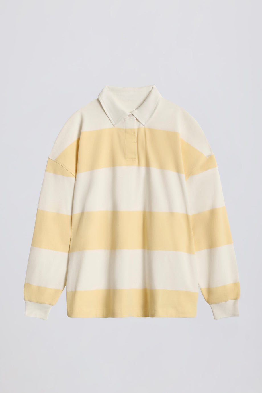 Striped Oversized Long-Sleeve T-Shirt in Lemon