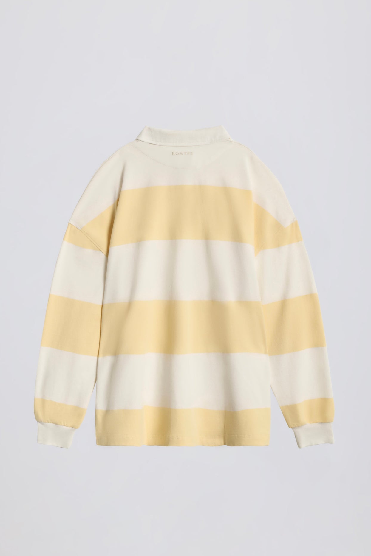 Striped Oversized Long-Sleeve T-Shirt in Lemon