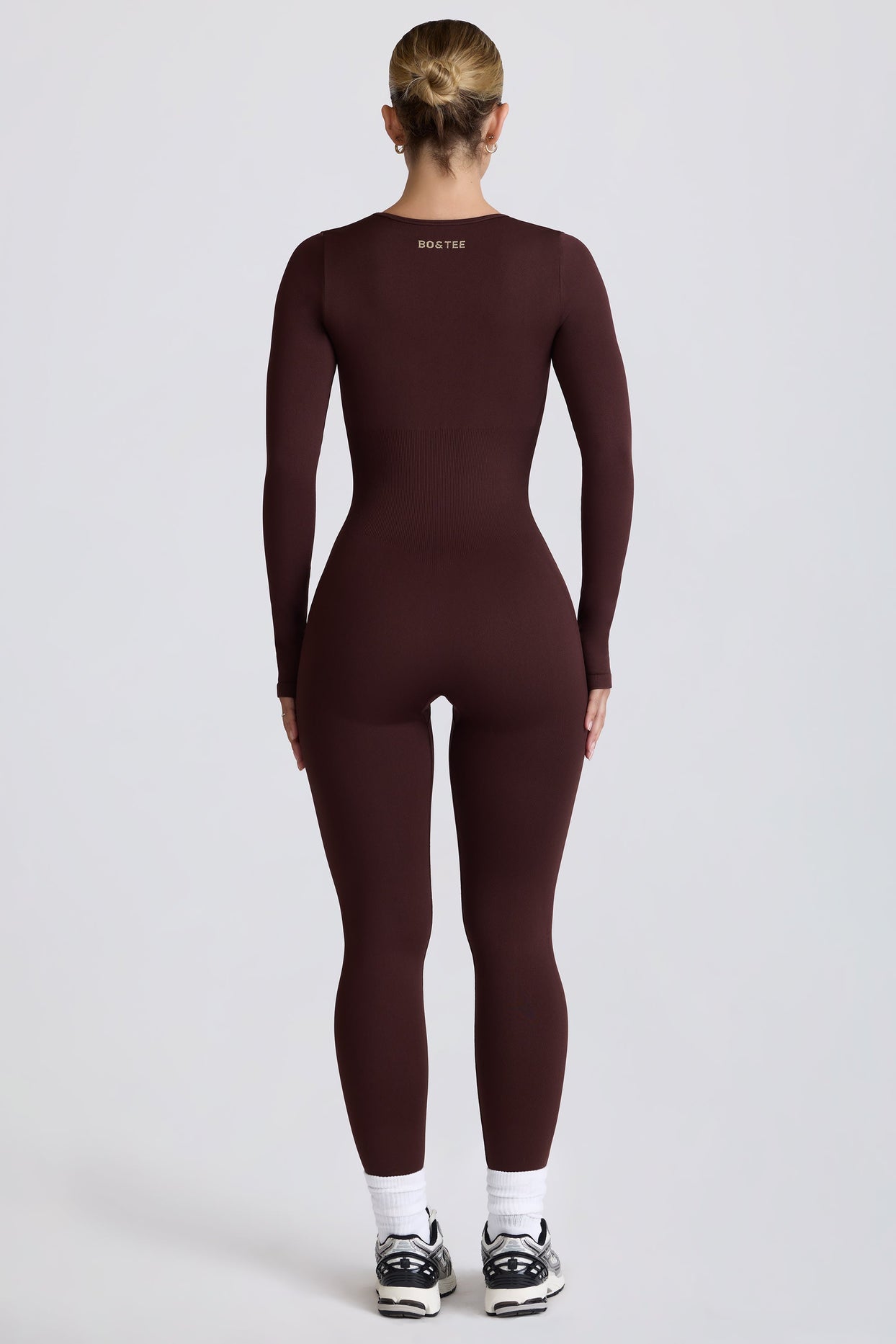 Super Sculpt Seamless Full-Length Jumpsuit in Chocolate