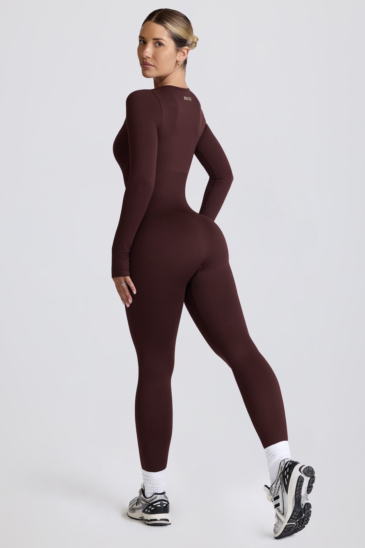 Super Sculpt Seamless Full-Length Jumpsuit in Chocolate