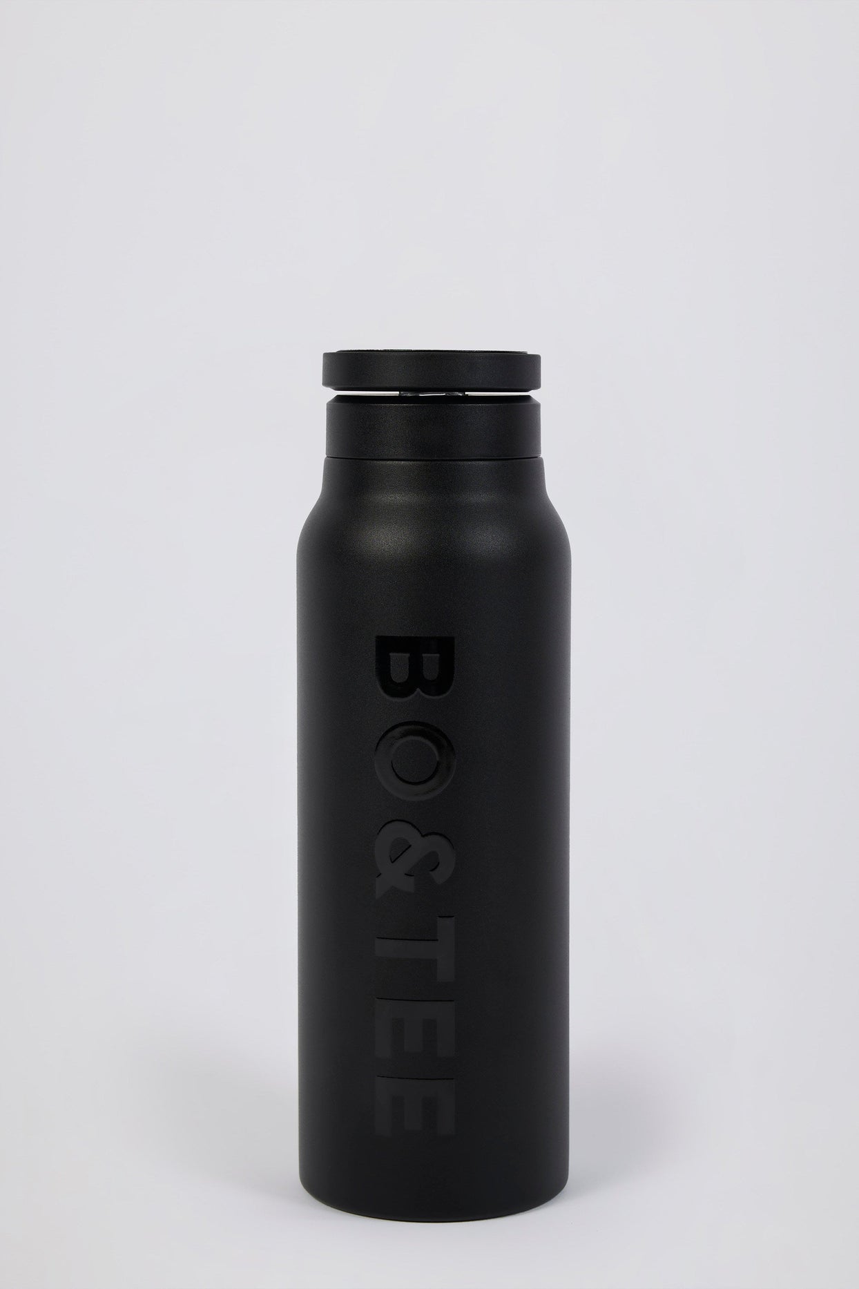 Magnetic Thermos-Insulated Stainless Steel Water Bottle in Black