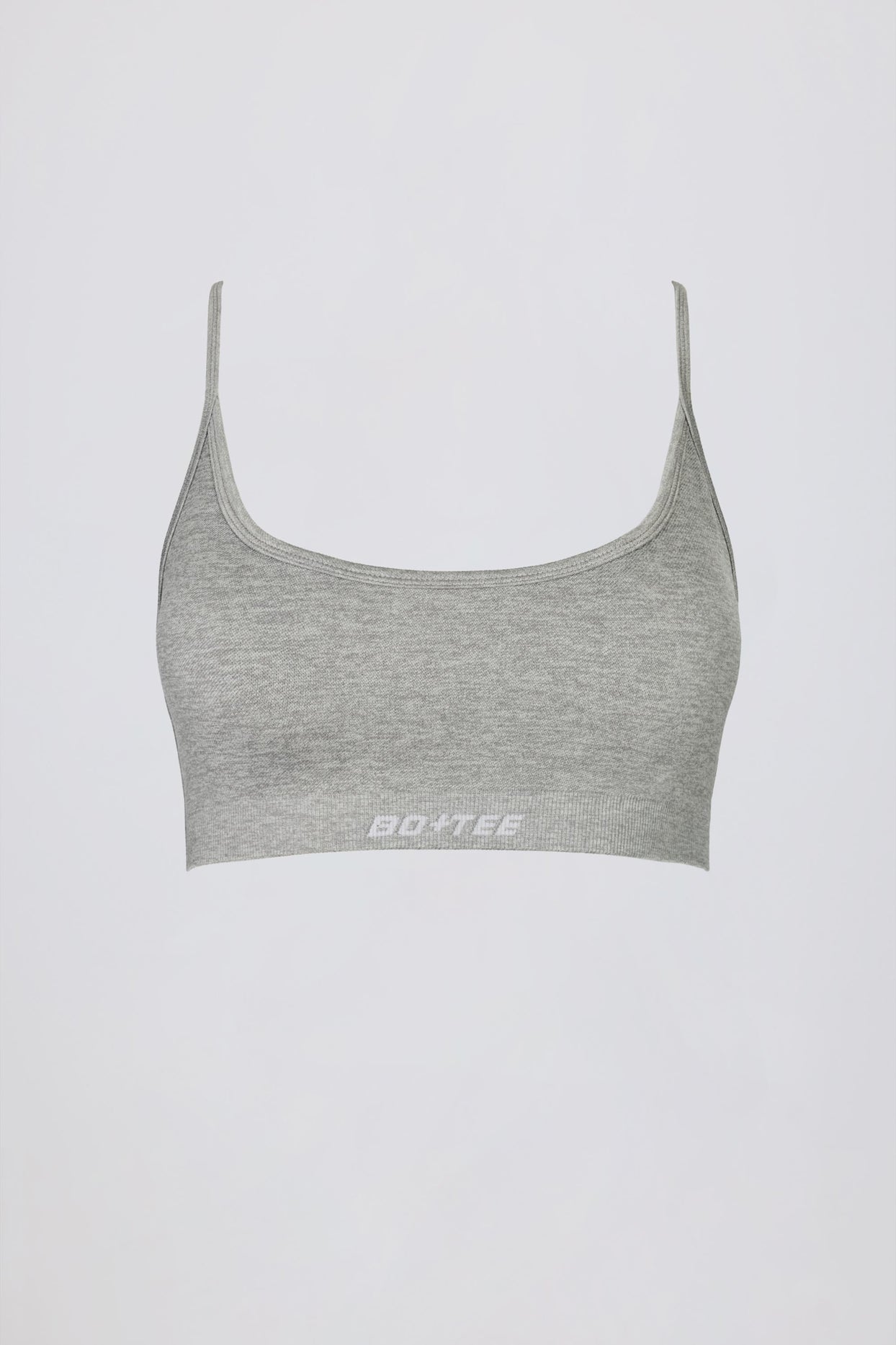 Super Sculpt Seamless Backless Sports Bra in Grey Marl