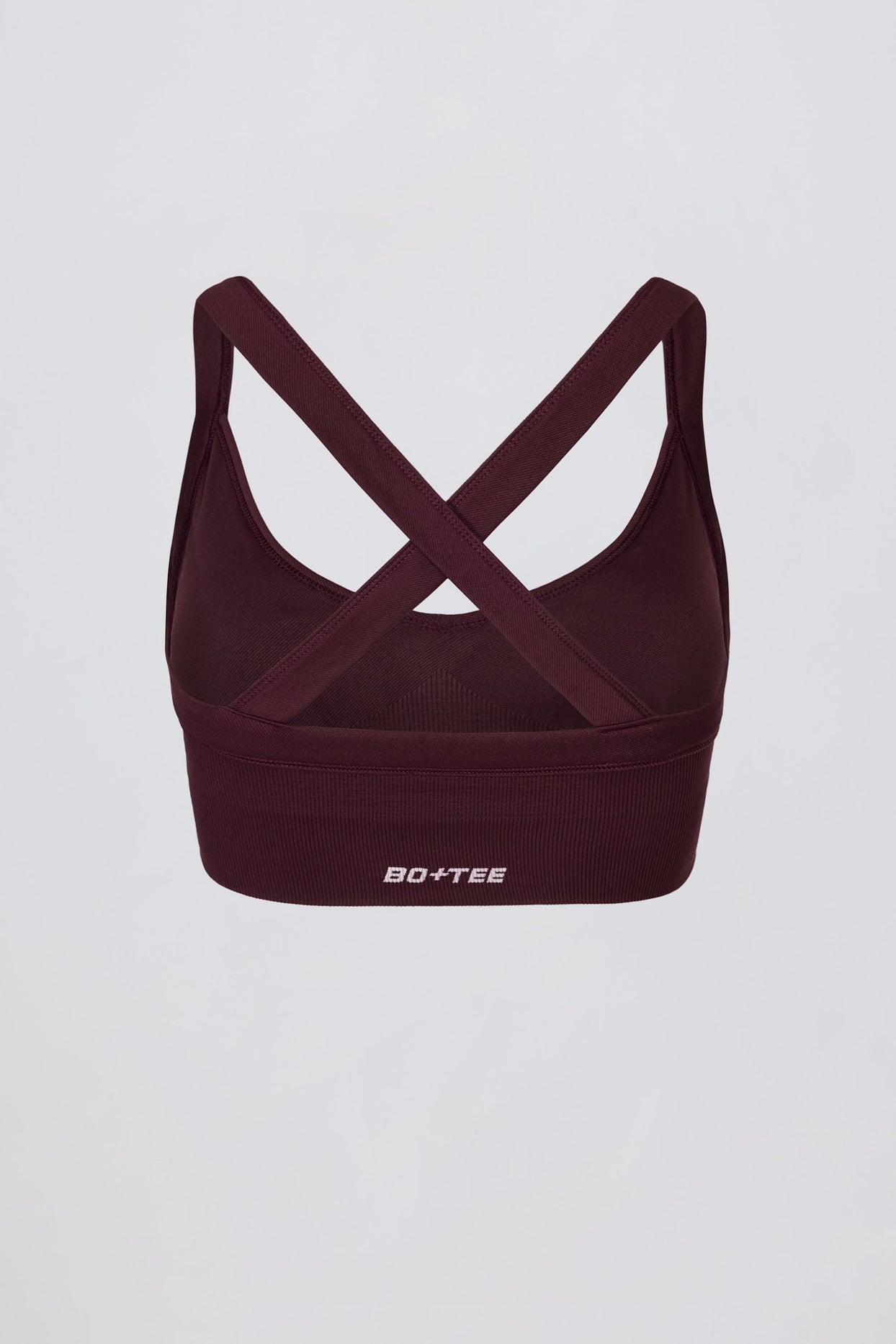 Super Sculpt Seamless Cross-Back Sports Bra in Burgundy